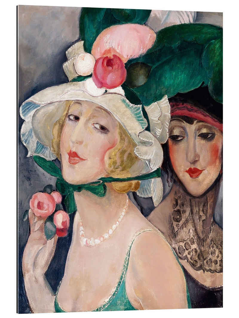 Posterlounge XXL-Wandbild Gerda Wegener, Zwei Kokotten mit Hüten, Vintage Malerei