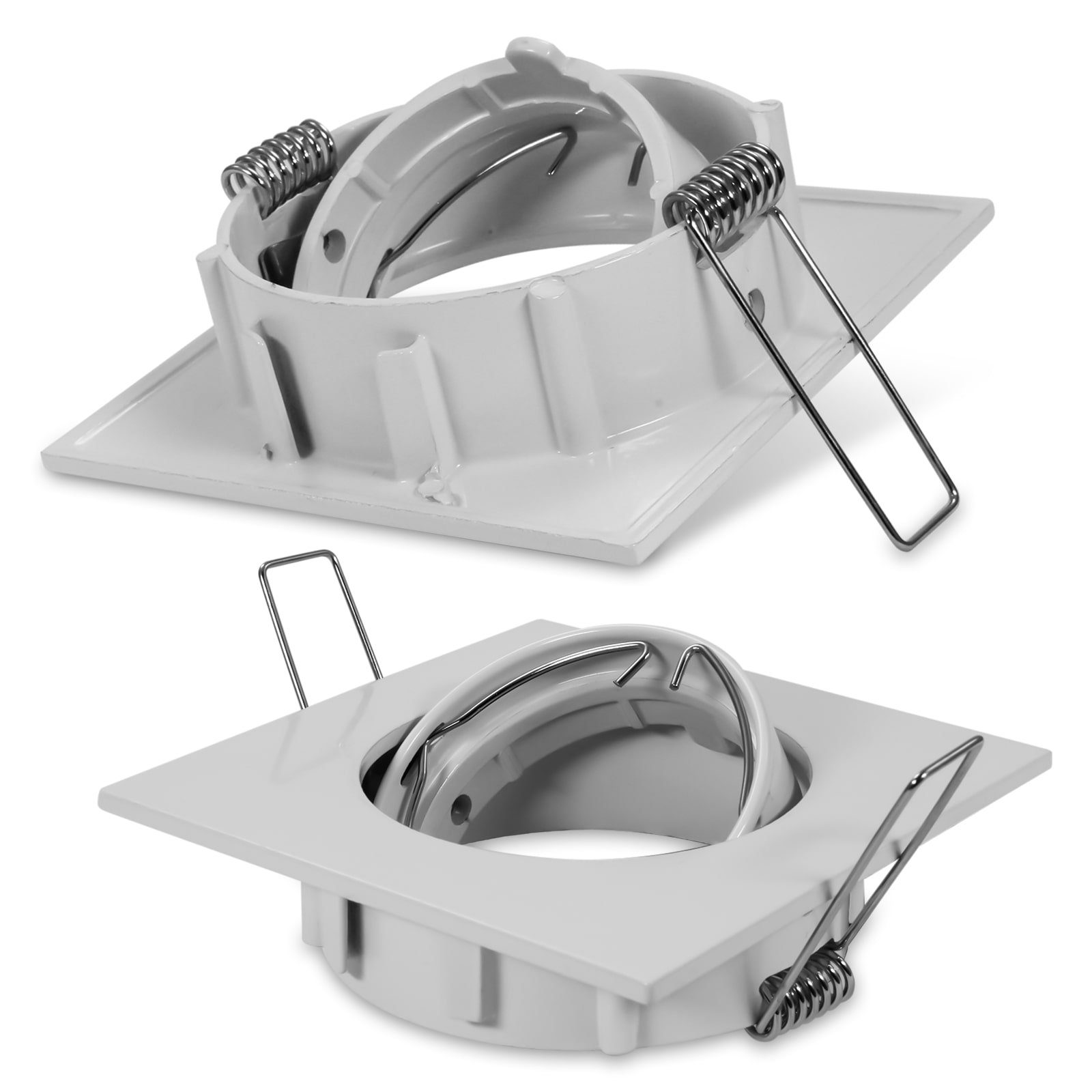 HEITRONIC Lampenfassung Einbaustrahler GU5,3 / MR16 bis 35 Watt, (1-St), schwenkbar um je 30°, einfache Montage, Aluminium