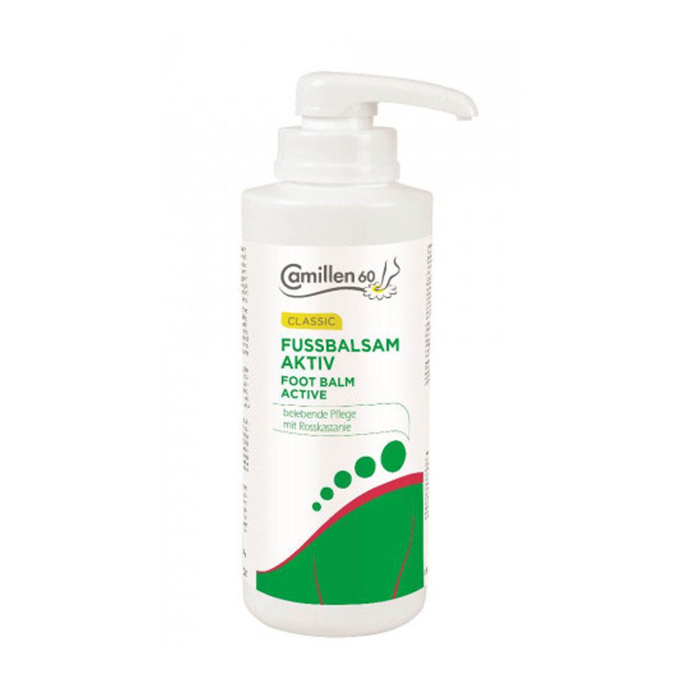 Camillen 60 Fußpflegecreme Fussbalsam Aktiv - mit Rosskastanie 500ml mit Pumpe