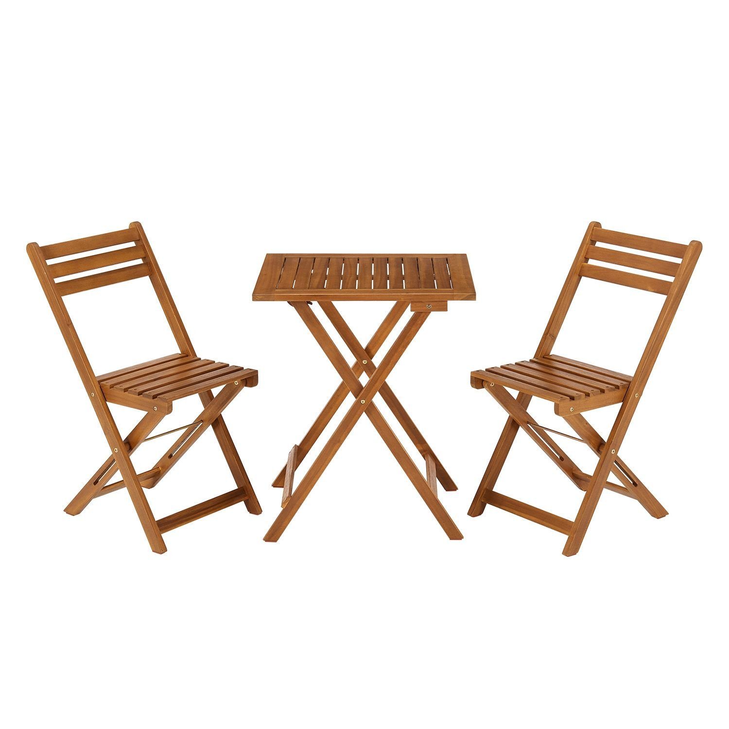 Juskys Balkonset Bala, (3tlg), Sitzgruppe aus Holz, klappbar