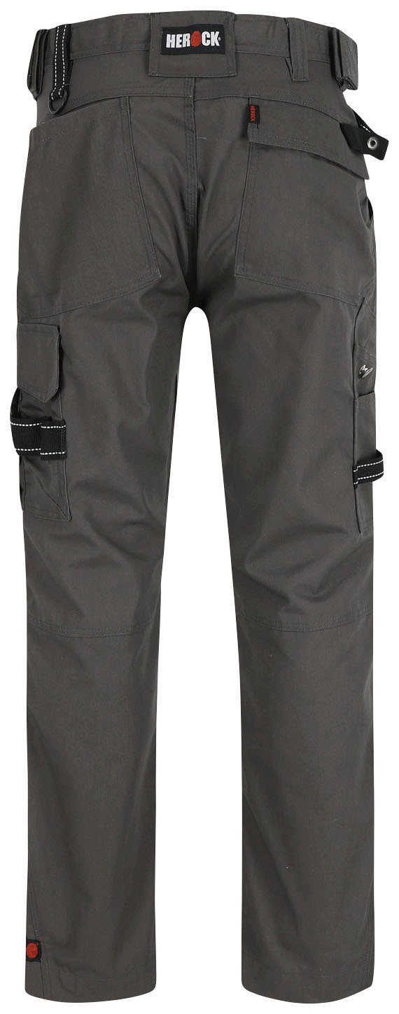 Bund Herock grau Wasserabweisend HOSE leicht APOLLO - SHORTLEG - & Regelbarer - Arbeitshose Taschen 8 bequem