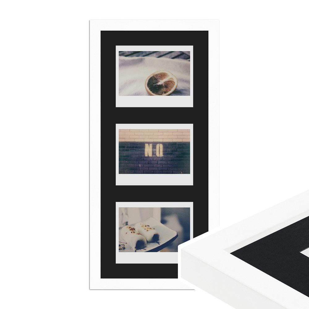 WANDStyle Bilderrahmen H950, für 3 Bilder, Modern im Instax Wide Format, Weiß
