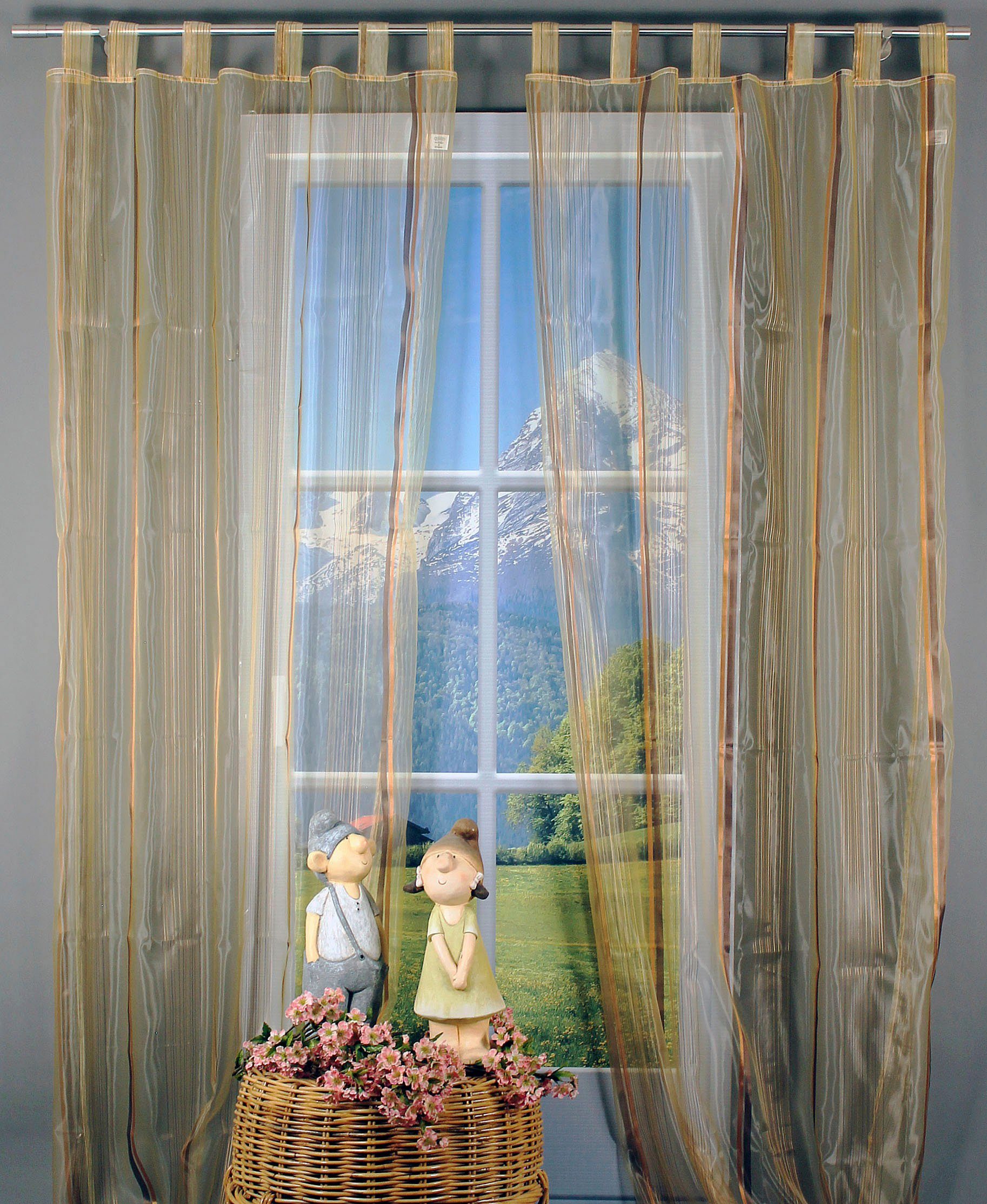 im zeitlosen HOME Gardine transparent, St), Schlaufenschal OF Schlaufen DECO, ART Chiemsee, HOSSNER Design (1 -