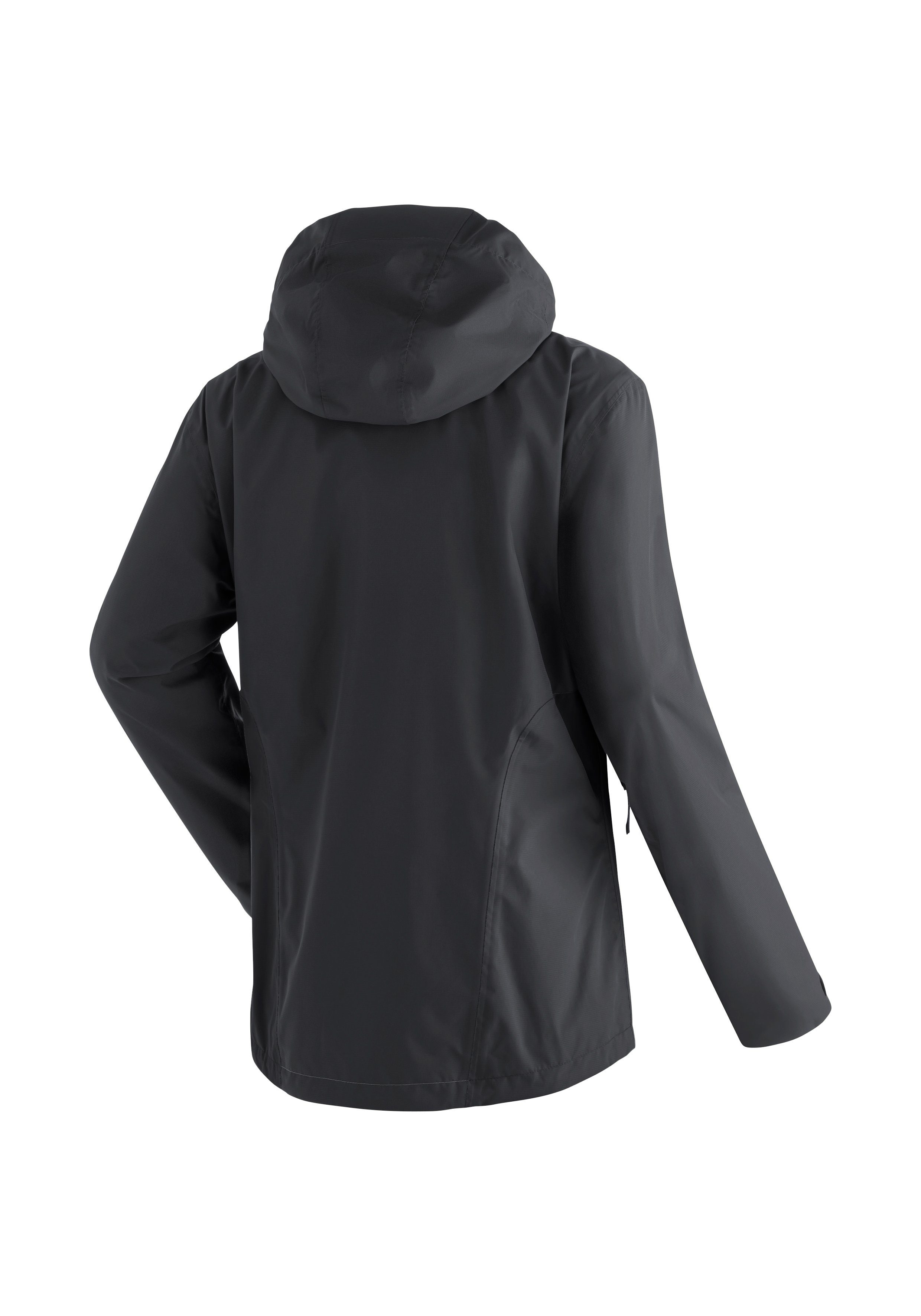 mit Maier schwarz Funktionsjacke DJ Wanderjacke Outdoorjacke Gregale Kapuze Sports wasserdicht, Damen W