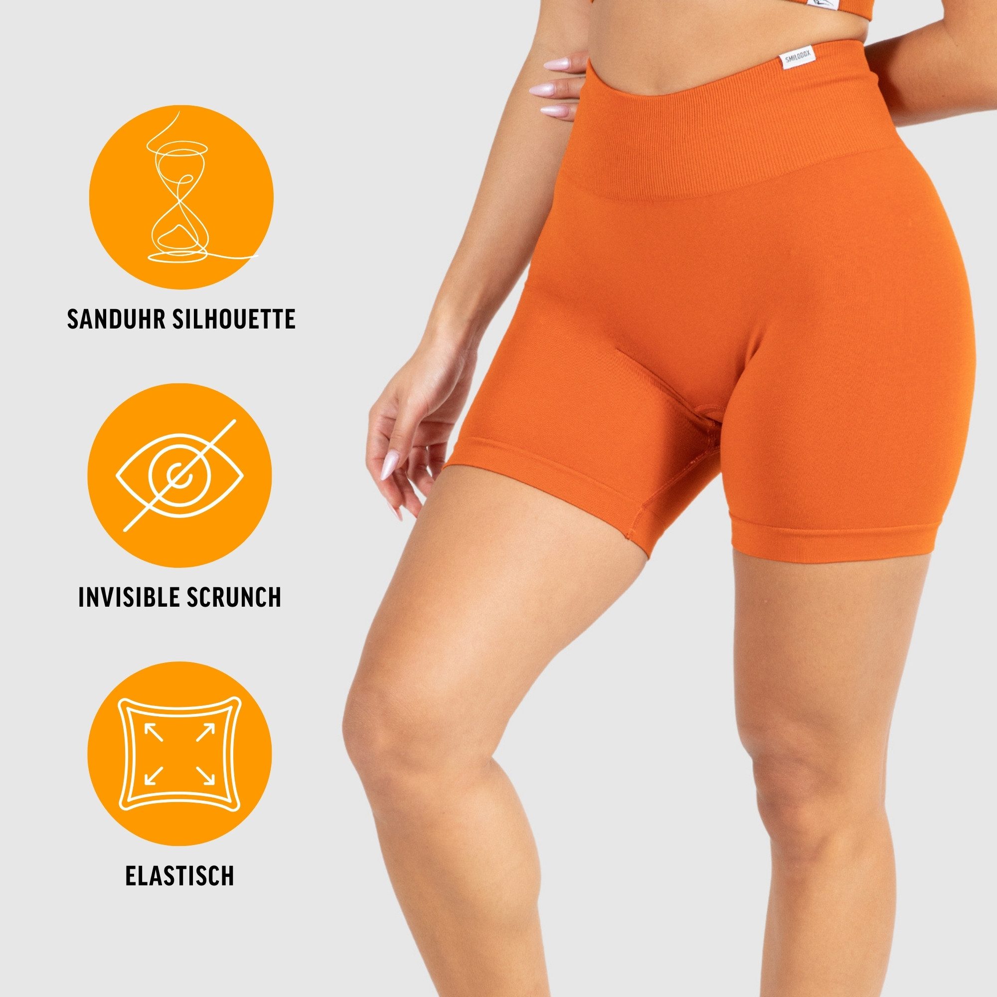 Smilodox Shorts Amaze Pro, Shaped Fit Push Up Booty Radlerhose V-Shape Seam günstig online kaufen