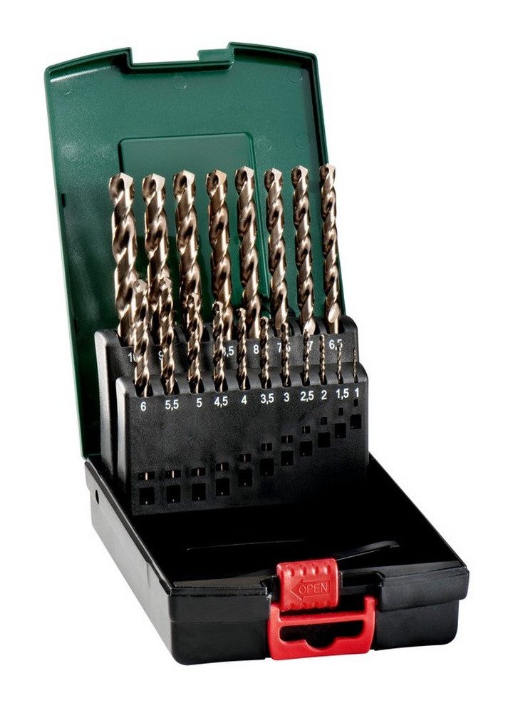 metabo Bohrersatz, HSS-CO-Kunststoffkassette, "SP", 19-teilig