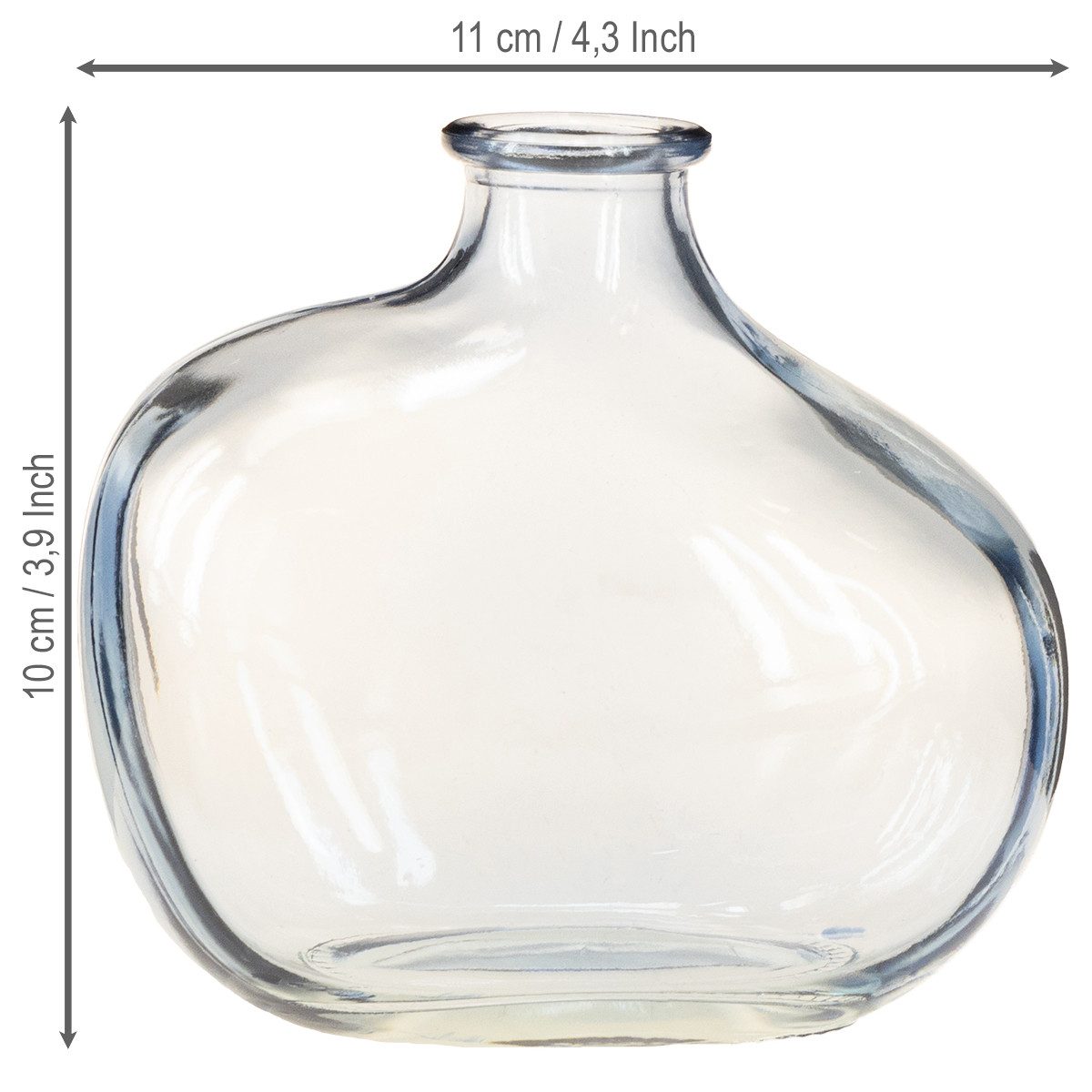 Florists Products Tischvase Kleine Glasvasen modern für stilvolle Dekoration und festliche, 3 Stü