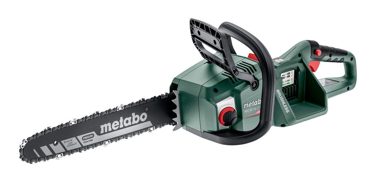 metabo Akku-Kettensäge MS 36-18 LTX BL 40, 40 cm Schwertlänge, Akku-Kettensäge Ohne Akku