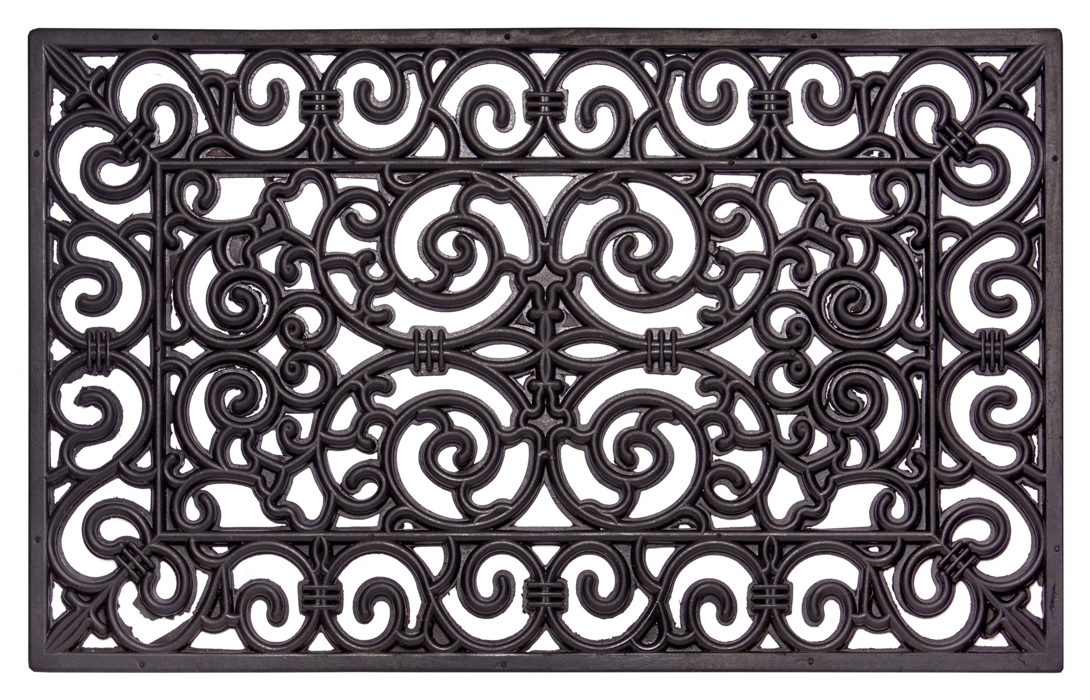 HANSE Home Fußmatte Ornaments, Türmatte, rechteckig, Höhe: 10 mm, Gummi, Schmutzfangmatte, Outdoor, Rutschfest, Innen, Gummimatte