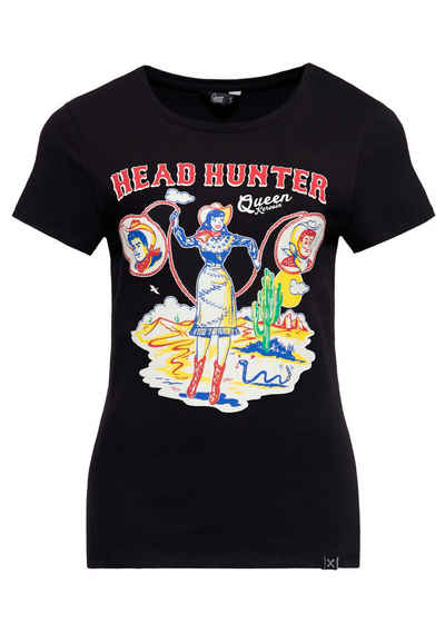 QueenKerosin Print-Shirt Head Hunter im Western-Style