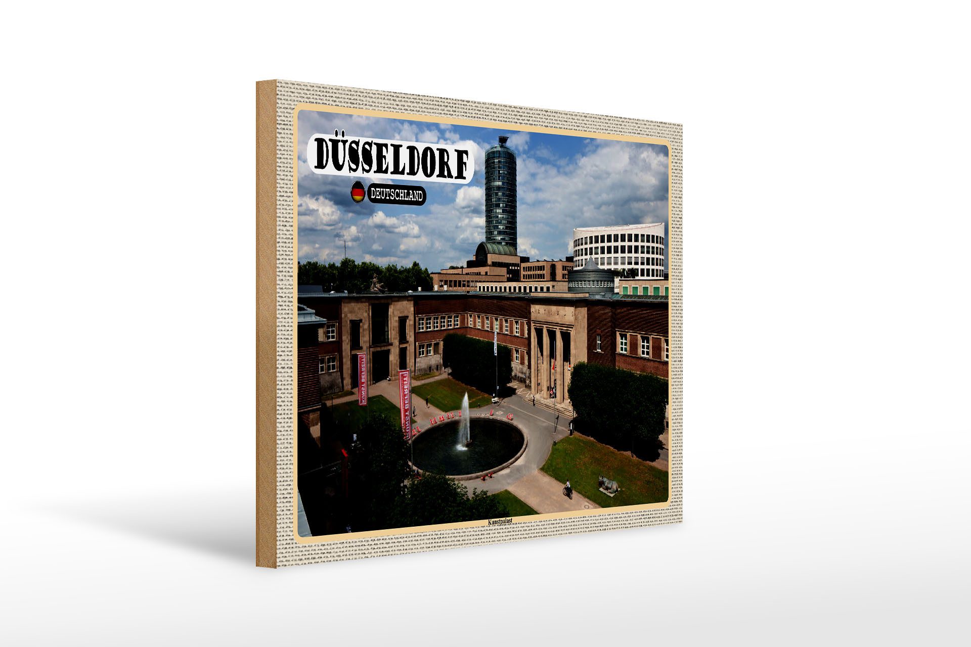 Holzbild Städte Düsseldorf Königsallee Altstadt 40x30cm