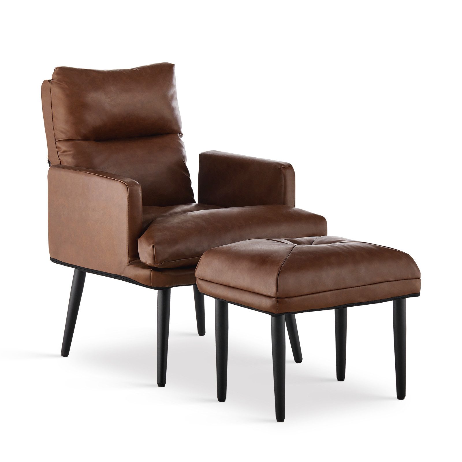 Ofcasa Relaxsessel Kunstleder Relaxsessel mit Ottoman günstig online kaufen