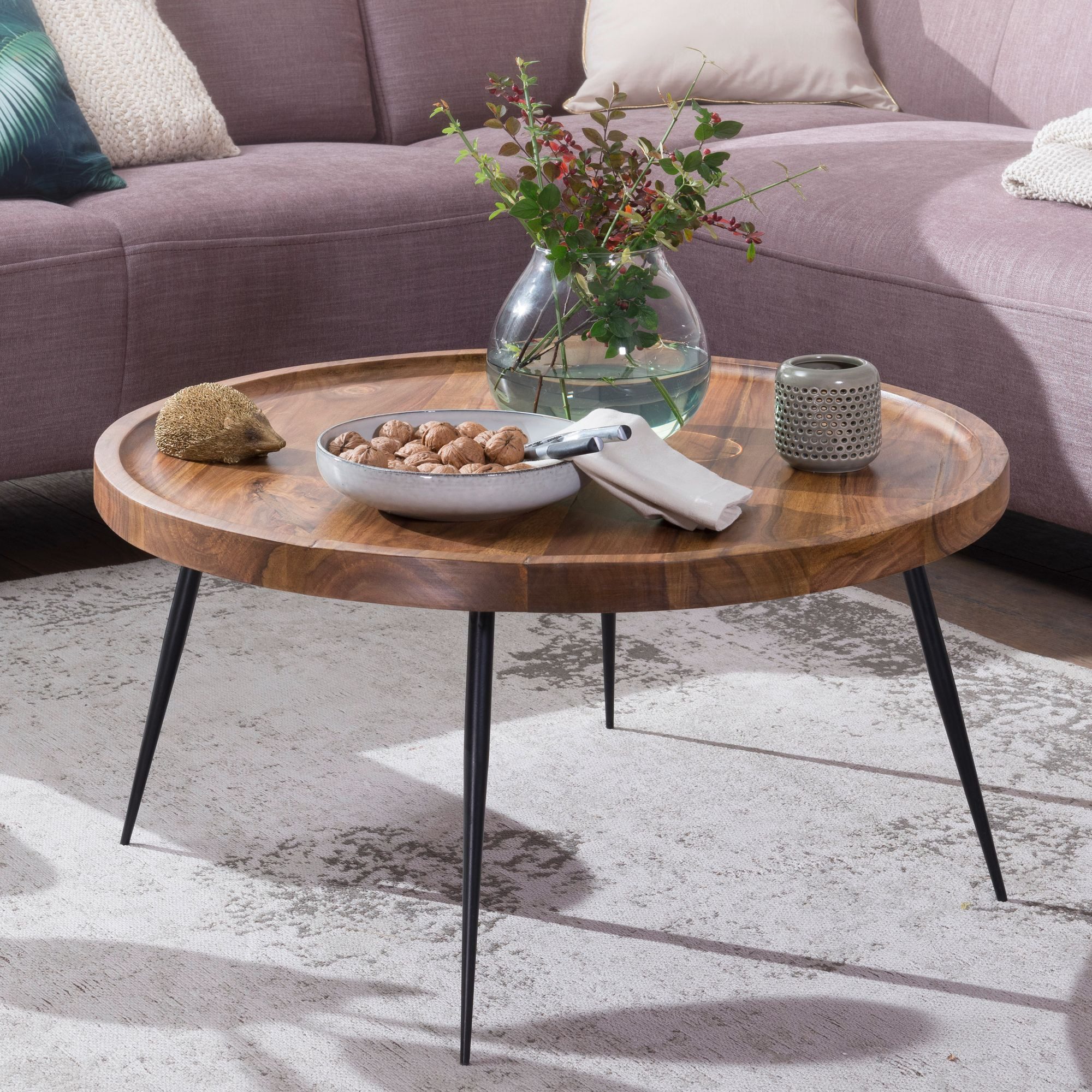 FINEBUY Couchtisch FB51040 (75x39x75 cm Massivholz günstig online kaufen