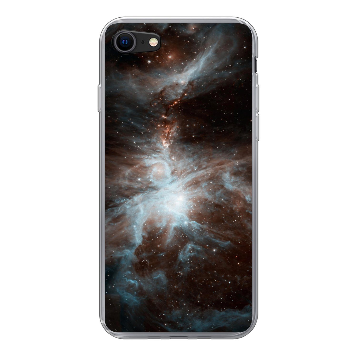 MuchoWow Handyhülle für Apple iPhone 7 Galaxie - Planet - Sterne, Smartphone-Bumper, Print, Handy Schutzhülle Dünn