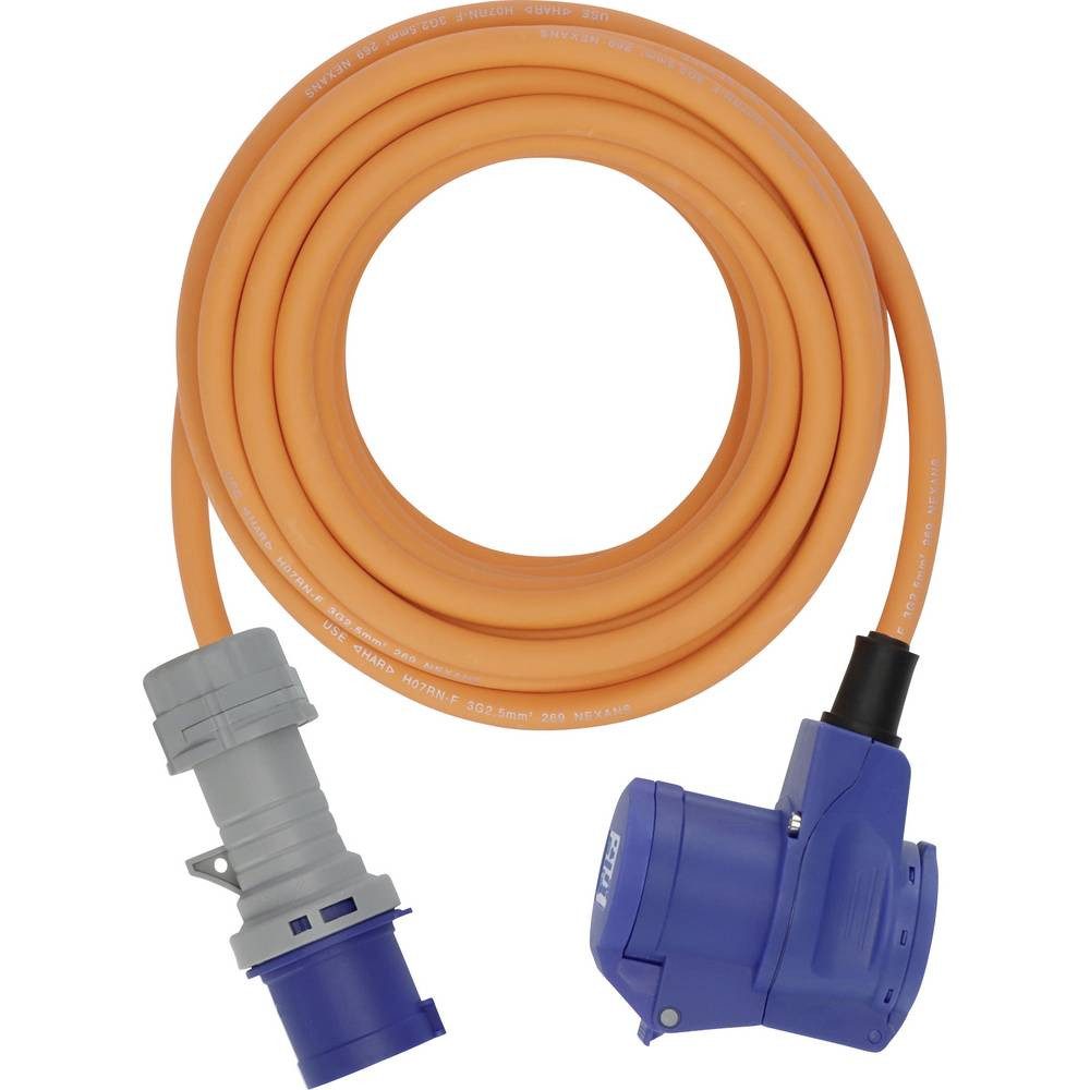 Brennenstuhl Strom Camping-CEE-Verlängerungskabel Blau, Schwarz, Grau, Orange 10 m Verlängerungskabel
