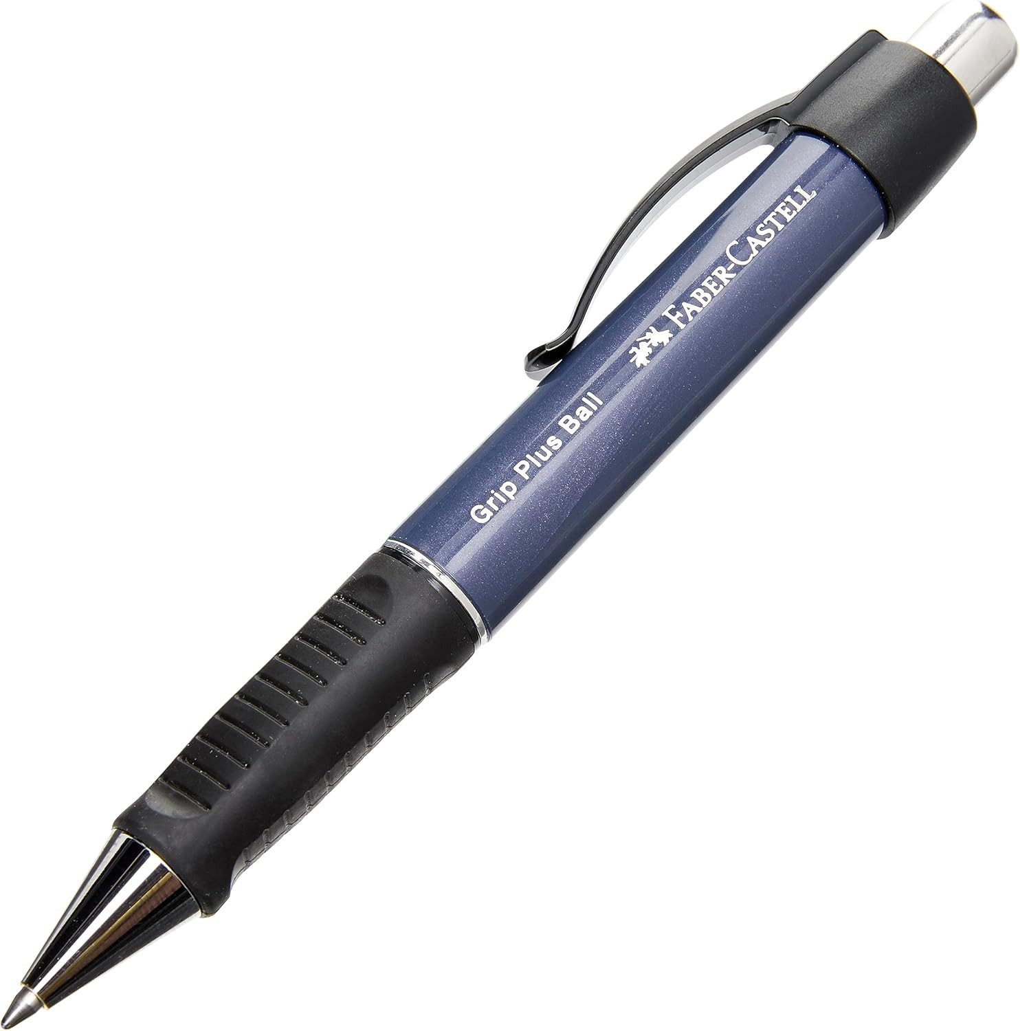 Faber-Castell Ручки Grip Plus Ball, Druckkugelschreiber mit premium Schreibkomfort Mine M Farbe blau