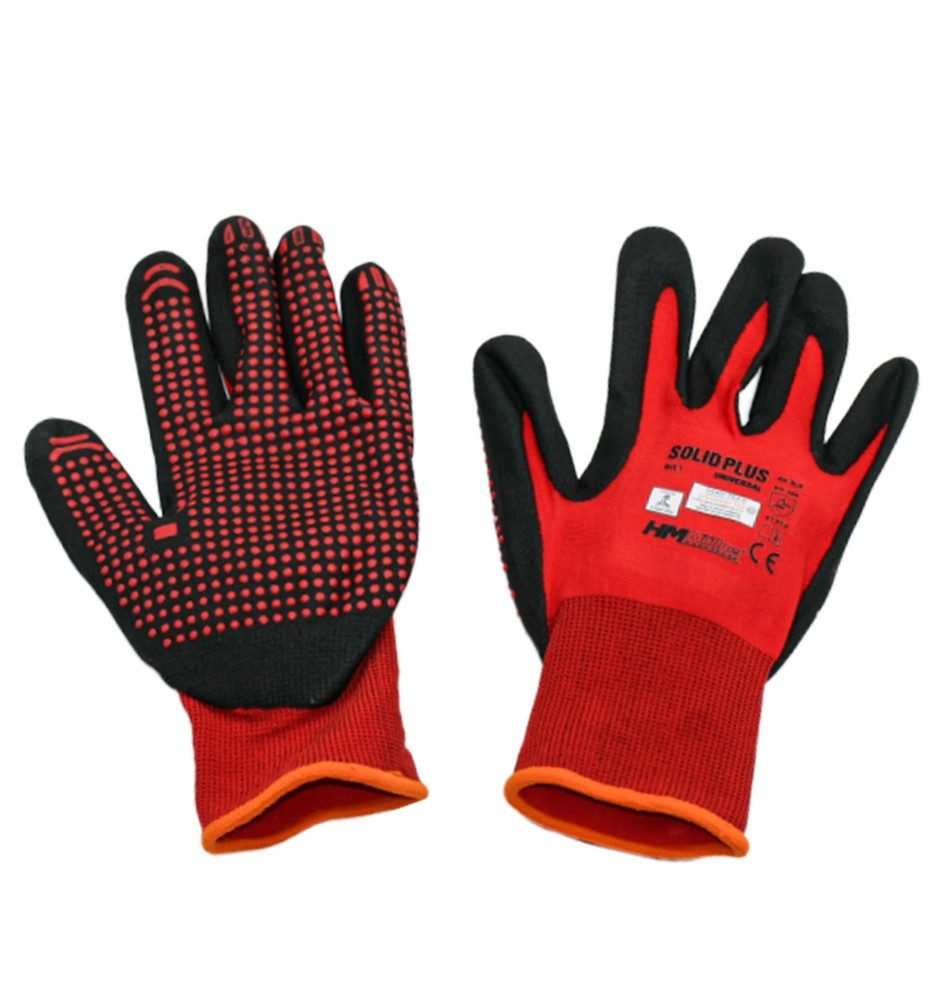 HM Müllner Werkzeuge Montage-Handschuhe Montage-Schutzhandschuh mit Nitrilnoppen Größe 11 touch-Funktion