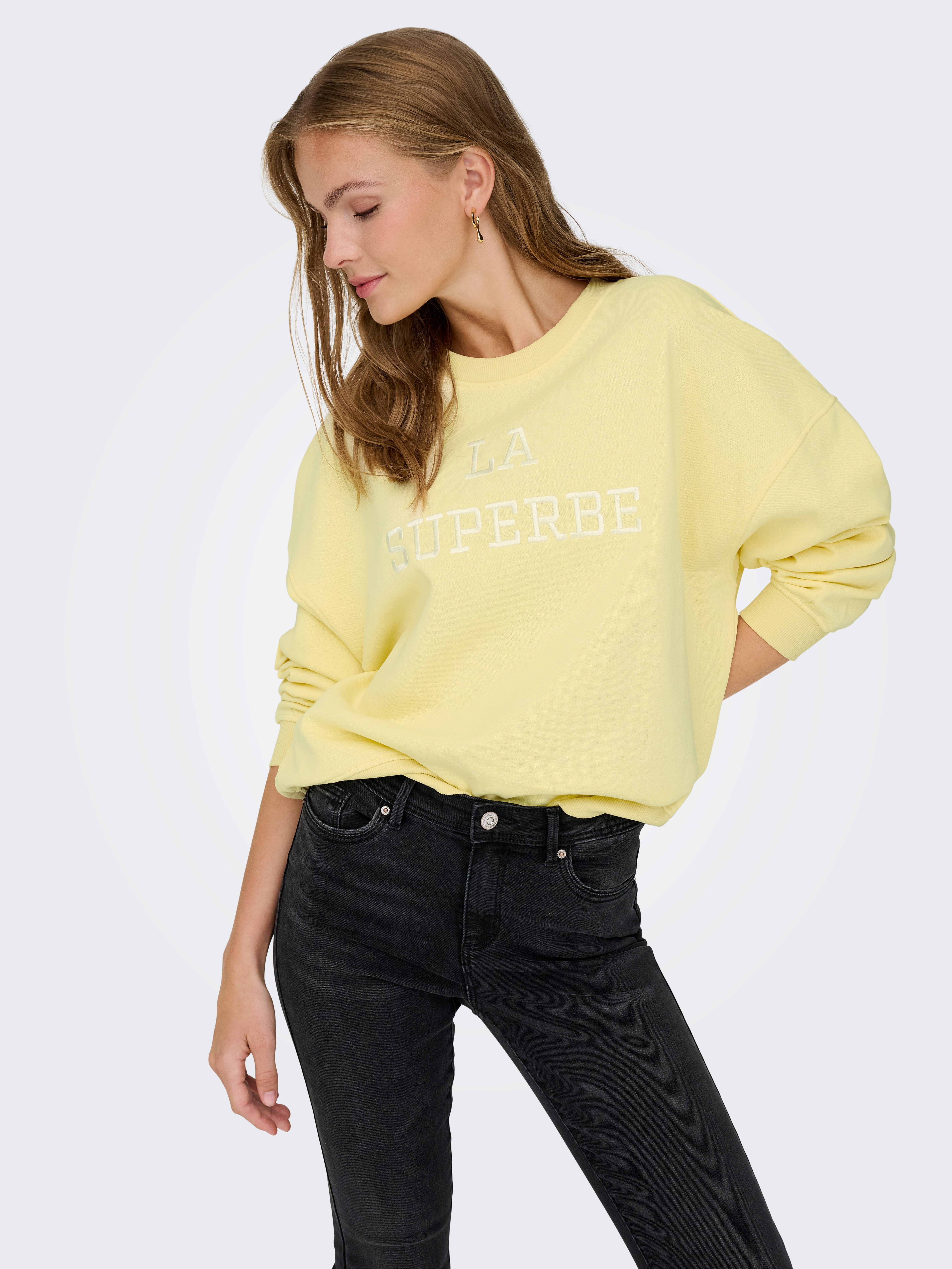 JDY Sweatshirt JDYMESA L/S O-NECK EMB günstig online kaufen