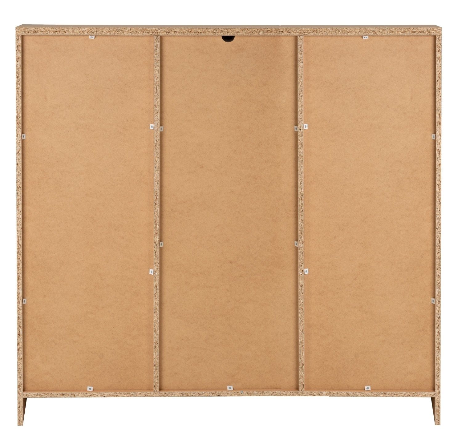 Kommode OPTIMUS, B 109 cm, H 86 cm, Buchedekor braun, 2 Türen, 5 Schubladen, 4 höhenverstellbare Einlegeböden