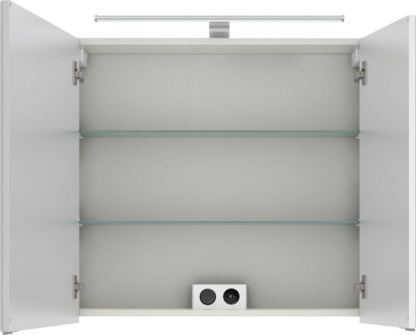 PELIPAL Spiegelschrank Glanz Weiß | Sprint 6005 Weiß Glanz Serie