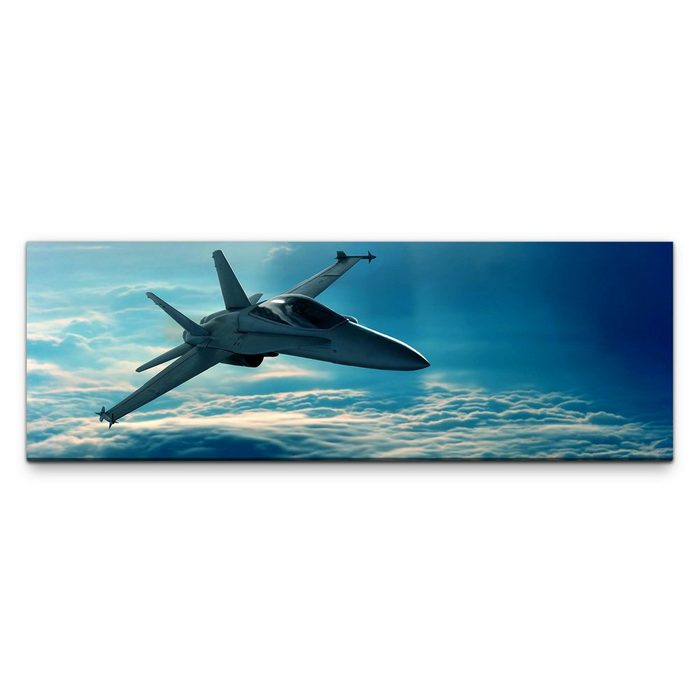 möbel-direkt.de Leinwandbild Bilder XXL Kampfjet im Flug Wandbild auf Leinwand