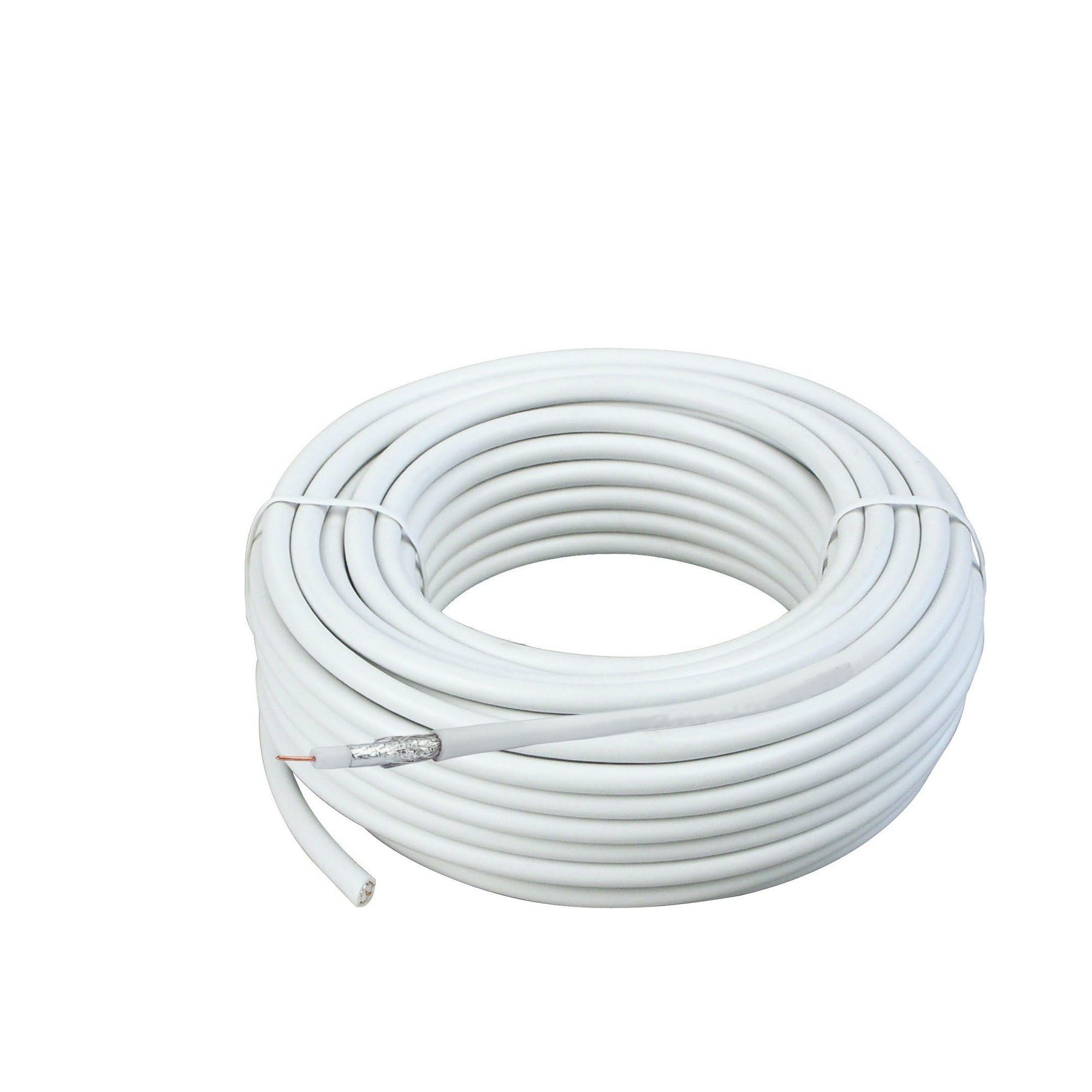 Skymaster Digital-Koaxialkabel 50m Ring - doppelt abgeschirmt, dämpfungsarm SAT-Kabel