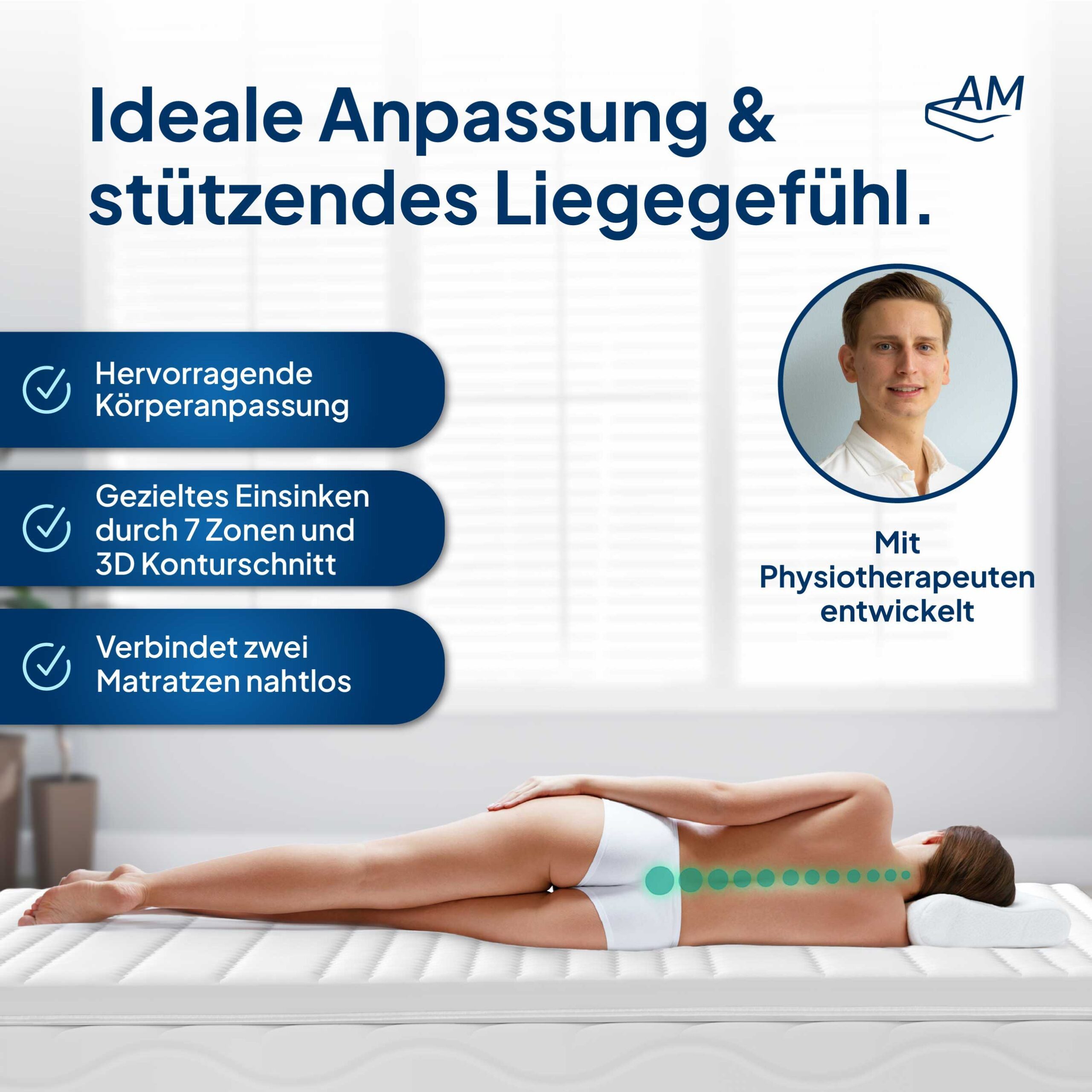 AM Qualitätsmatratzen, Topper 3D Deluxe Kaltschaum günstig online kaufen