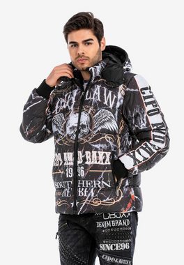 Cipo & Baxx Steppjacke mit tollem Totenkopf-Print