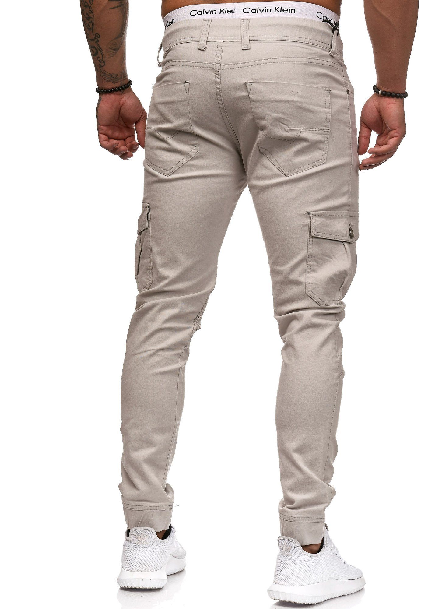 Slim-fit-Jeans Grau 3207C Fit Slim Slim Designer Chino Herren Code47 Hose Jeans Männer Chinohose