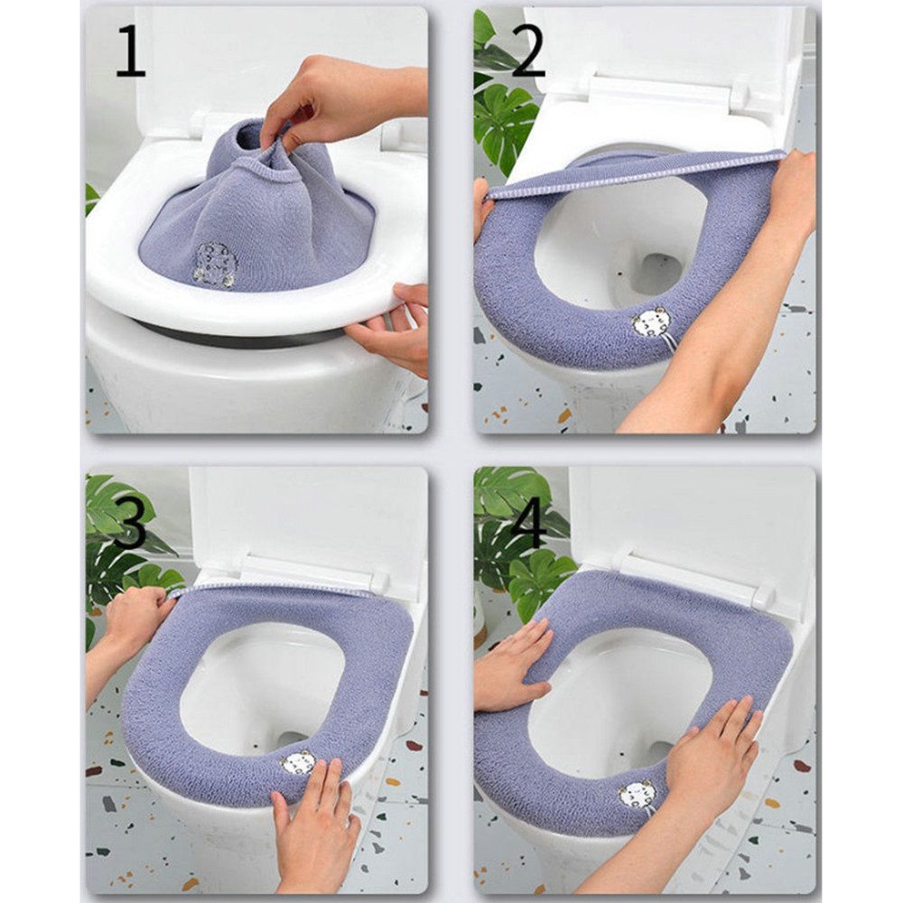 Coonoor Dusch-WC-Sitz 2 Stück Toilettensitzbezug Waschbar mit Griff weiche günstig online kaufen