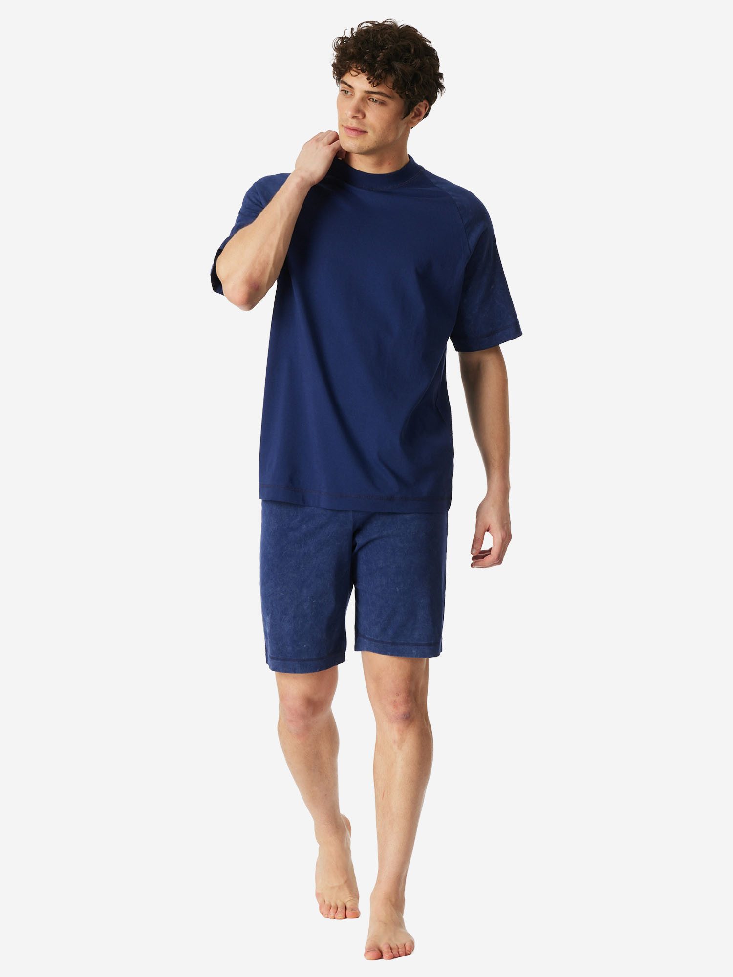 Schiesser Pyjama Modern Essentials (2 tlg) Schlafanzug, Pyjama Set, Nachtwäsche
