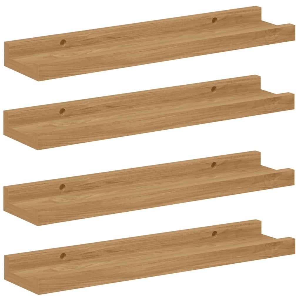 vidaXL Regal Wandregal mit Regal 4 pcs Braun 40 x 9 x 3 cm Holzwerkstoff, 4 günstig online kaufen