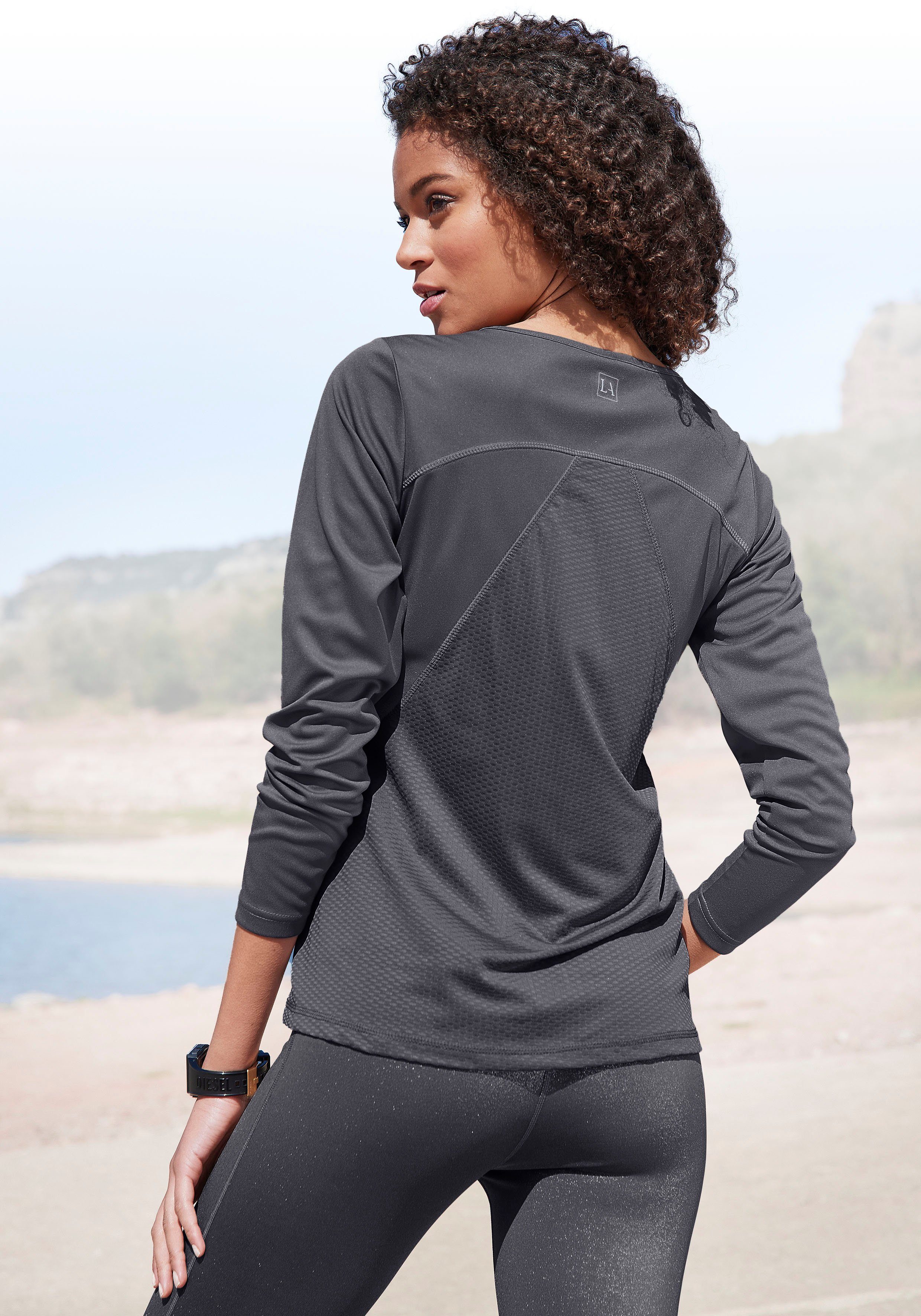 LASCANA ACTIVE Funktionsshirt mit Mesh-Einsatz günstig online kaufen