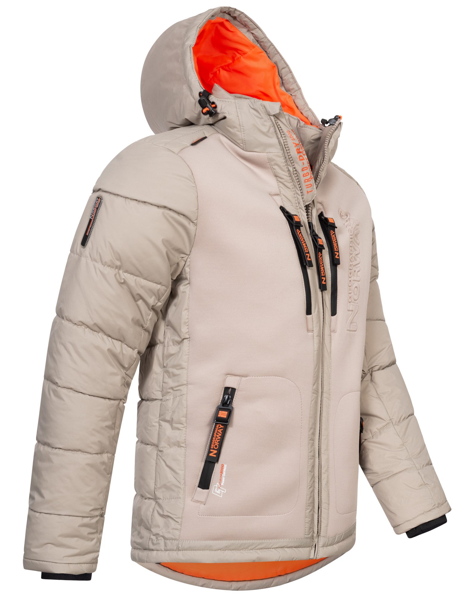 Geographical Norway Steppjacke Winter Jacke Parka Steppjacke Kapuzenjacke Outdoorjacke Warm gesteppt