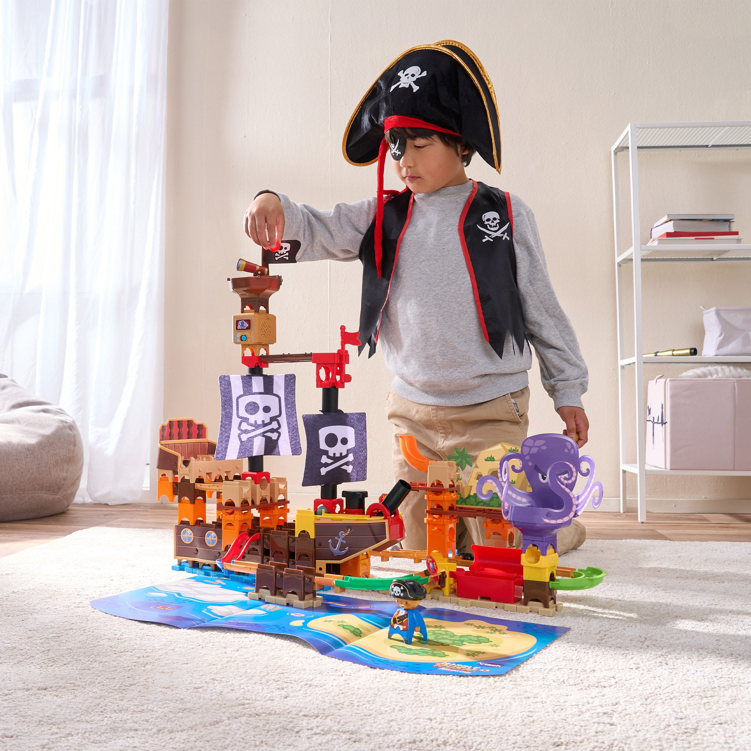Vtech® Kugelbahn Marble Rush - Piratenschiff Set, mit Sound