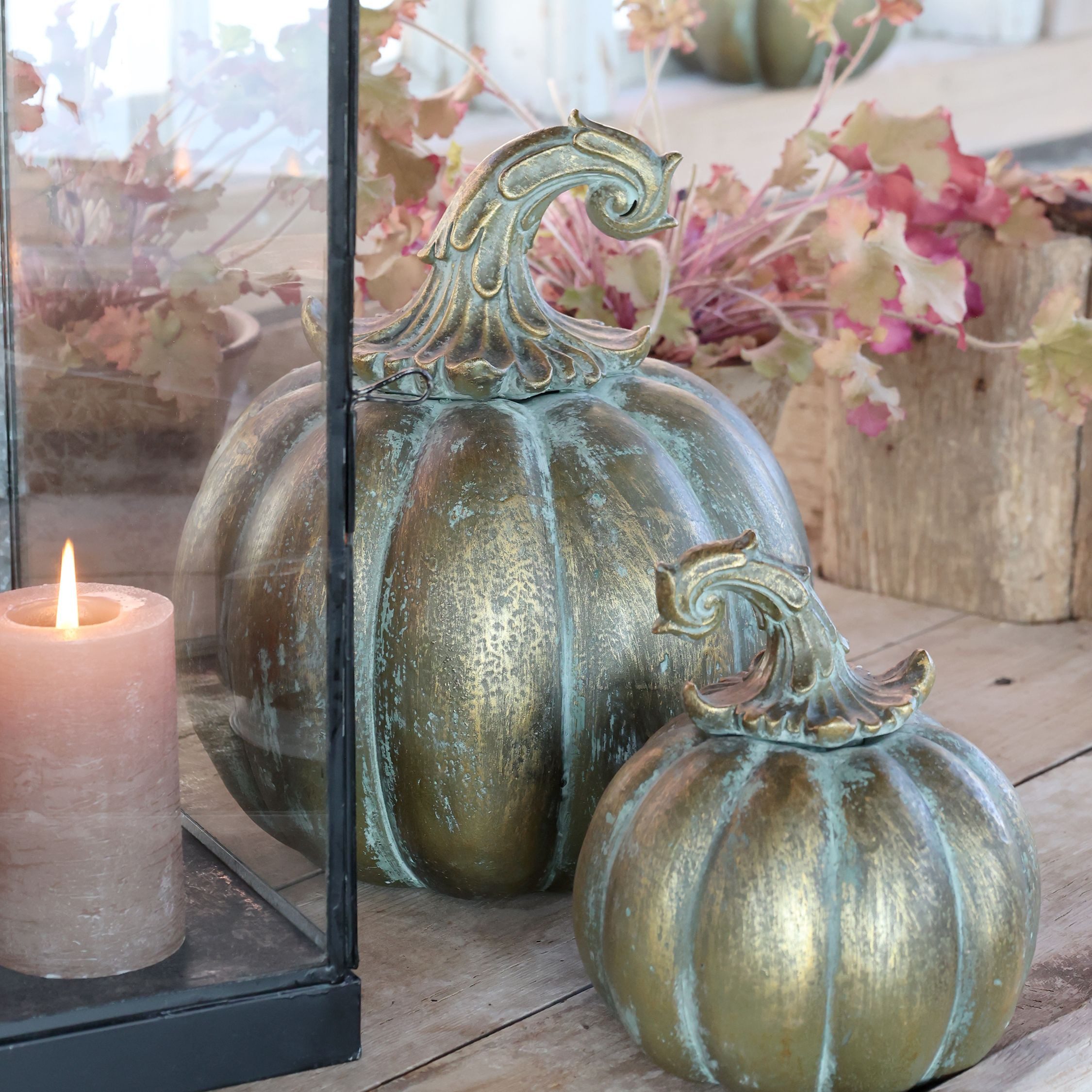 Chic Antique Dekofigur Wunderschöner Vintage Kürbis günstig online kaufen