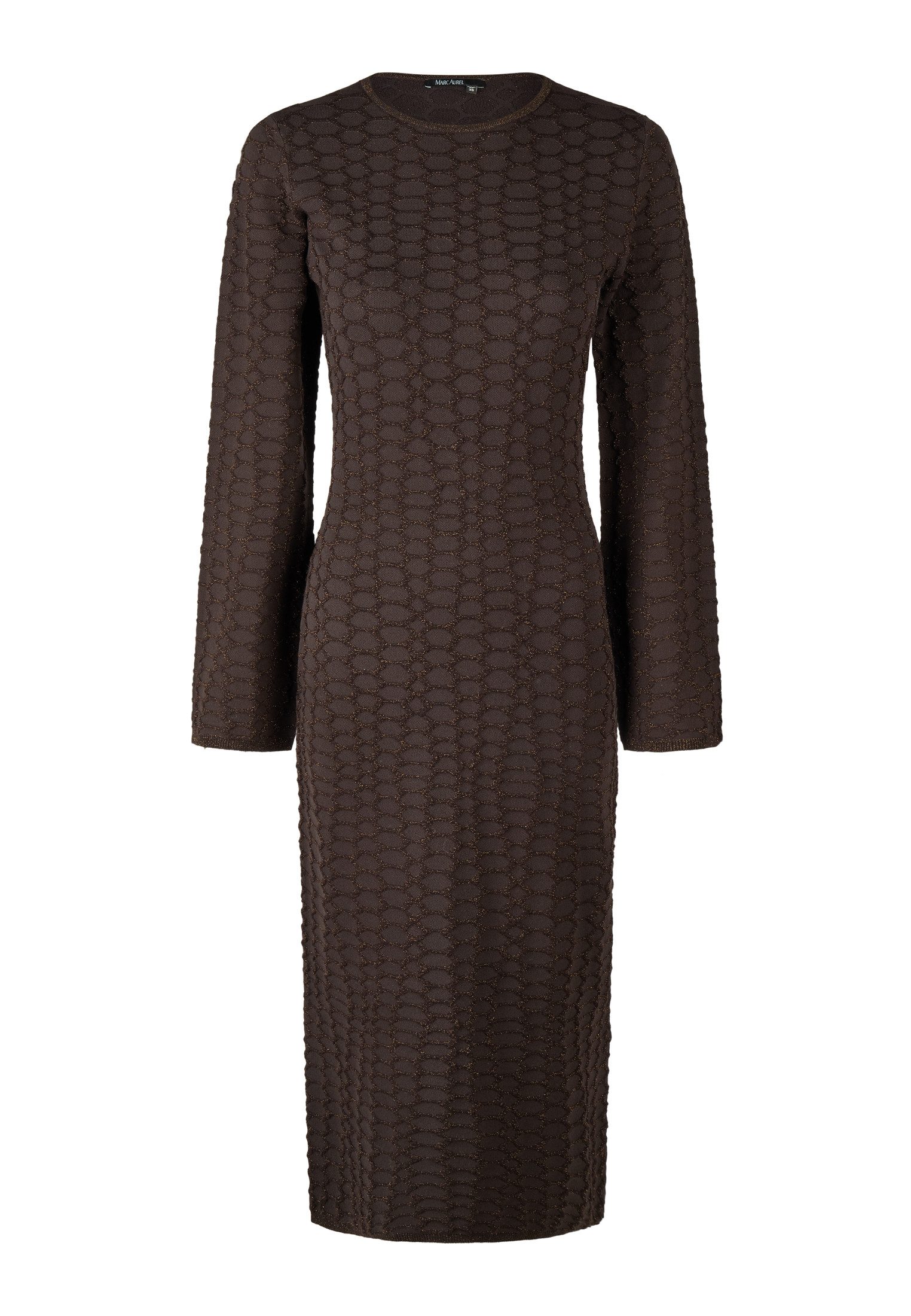 MARC AUREL Midikleid Strickkleid aus sparkling Kroko-Jac