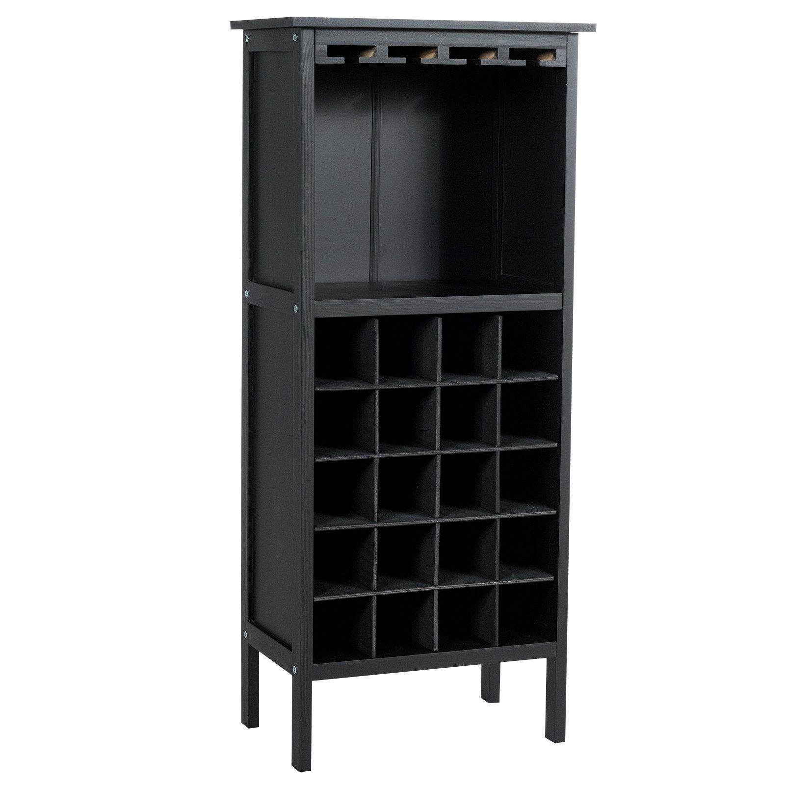 COSTWAY Weinregal, stehend, Holz, für 20 günstig online kaufen