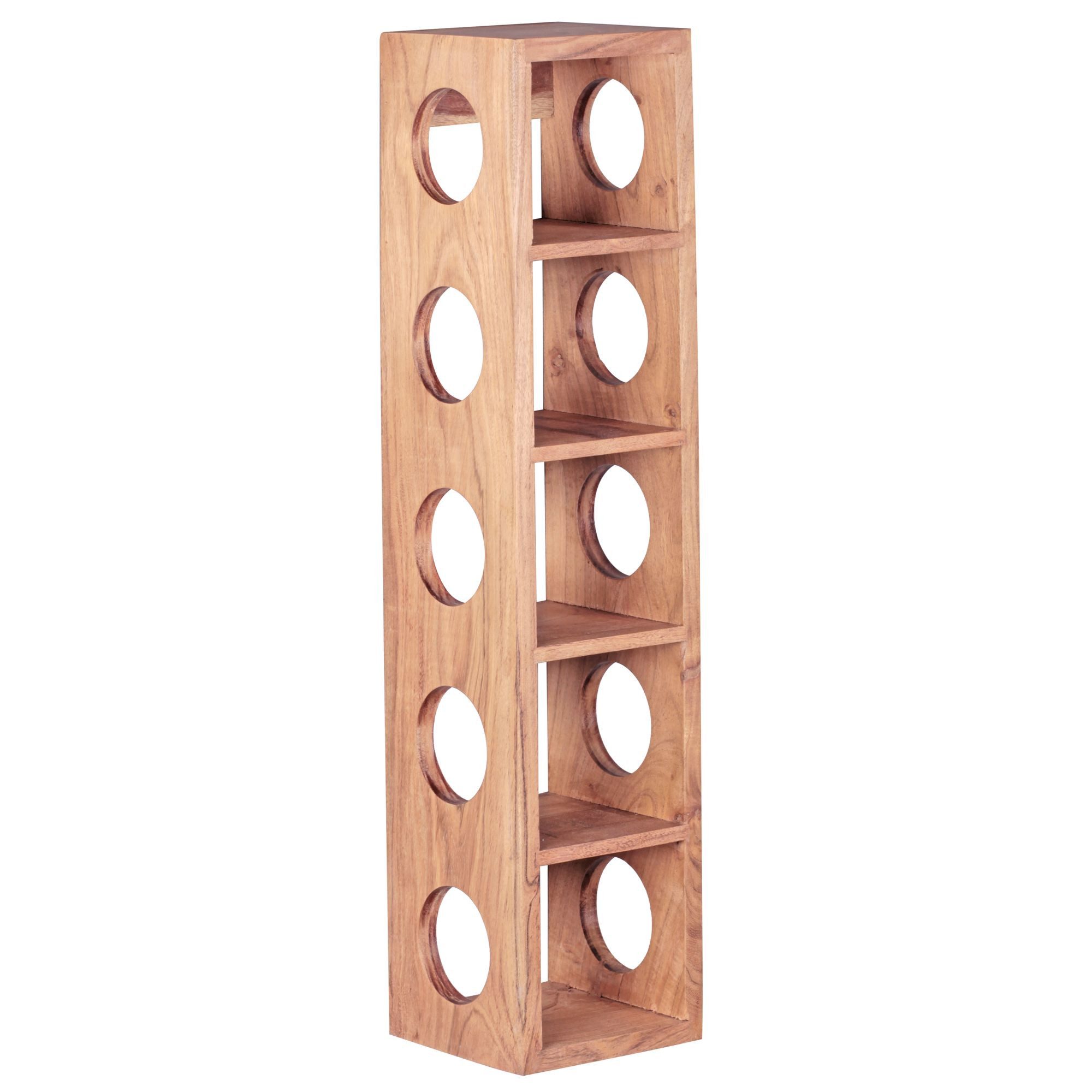 furnicato Standregal Massivholz Weinregal Echtholz 70x15x15 cm, 1-tlg.