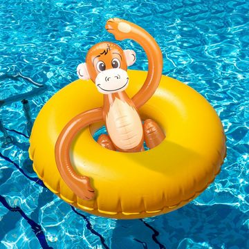 relaxdays Schwimmtier Affe aufblasbar 2er Set