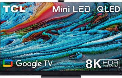 TCL 65X925X1 QLED Mini LED-Fernseher (164 cm/65 Zoll, 8K, Google TV, integrierte ONKYO 2.1 Soundbar, rahmenloses Metallgehäuse)
