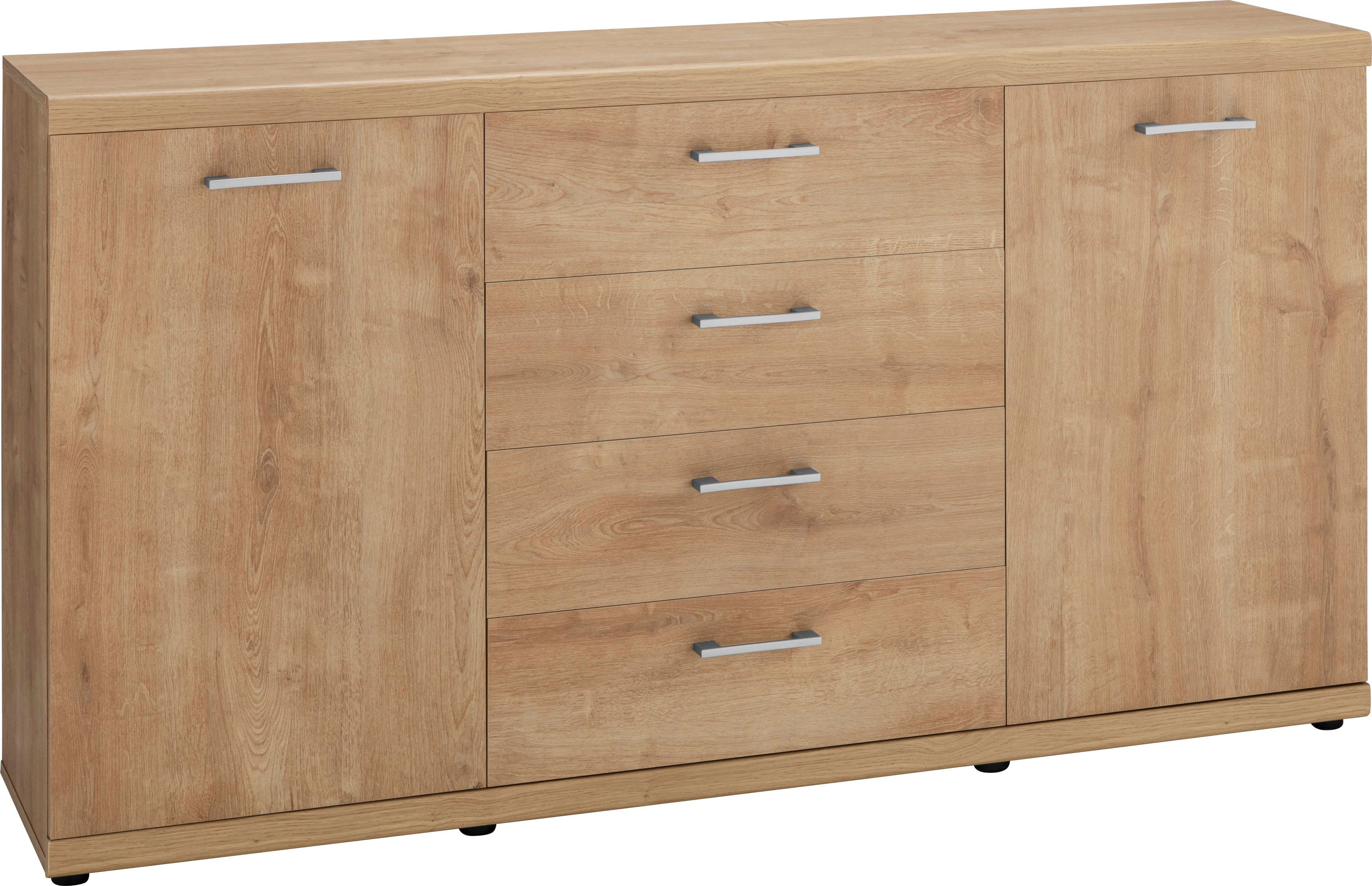 VOGL Möbelfabrik Sideboard Sunny, mit 2 Türen und mittig 4 Schubkästen günstig online kaufen