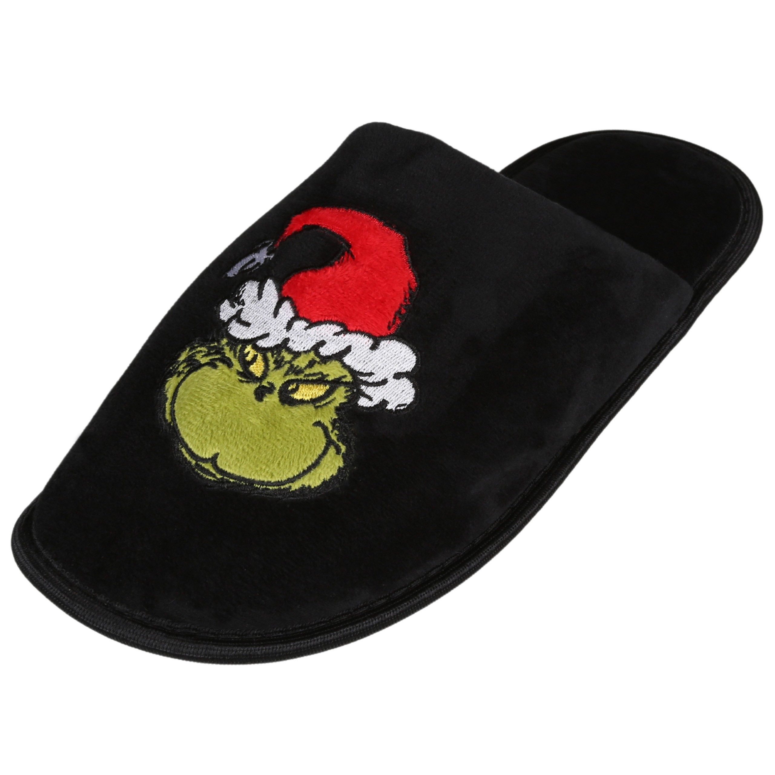 Sarcia.eu The Grinch Herrenpantoffeln, Hausschuhe aus schwarzem Velours 45/46 EU Plüsch Hausschuhe