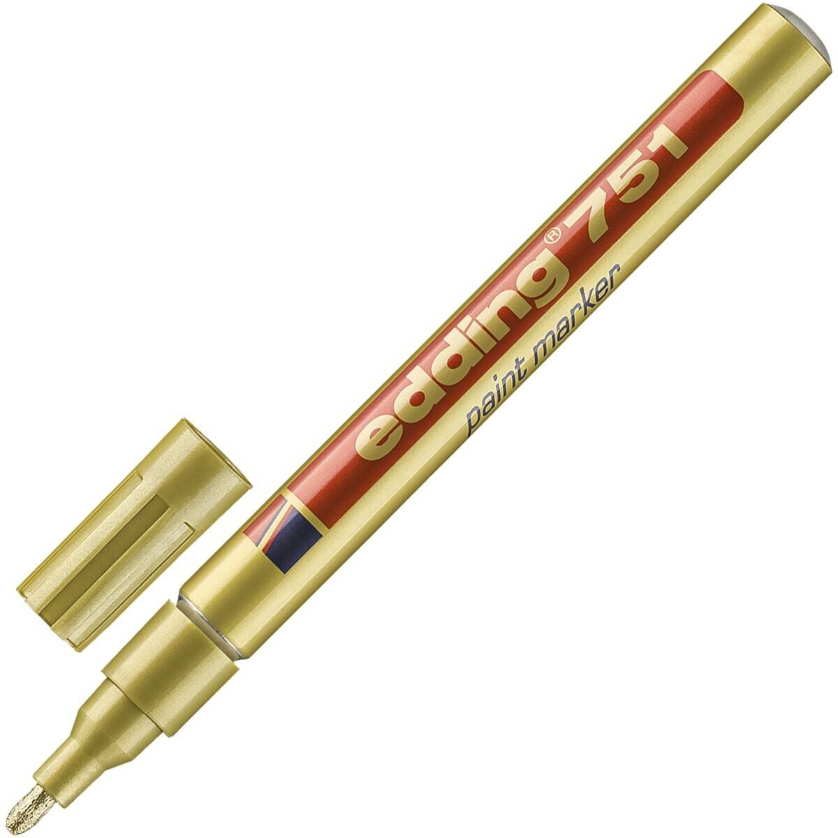 edding Lackmarker 751, (1-tlg), Strichstärke 1-2 mm, wasserfest, voll deckend