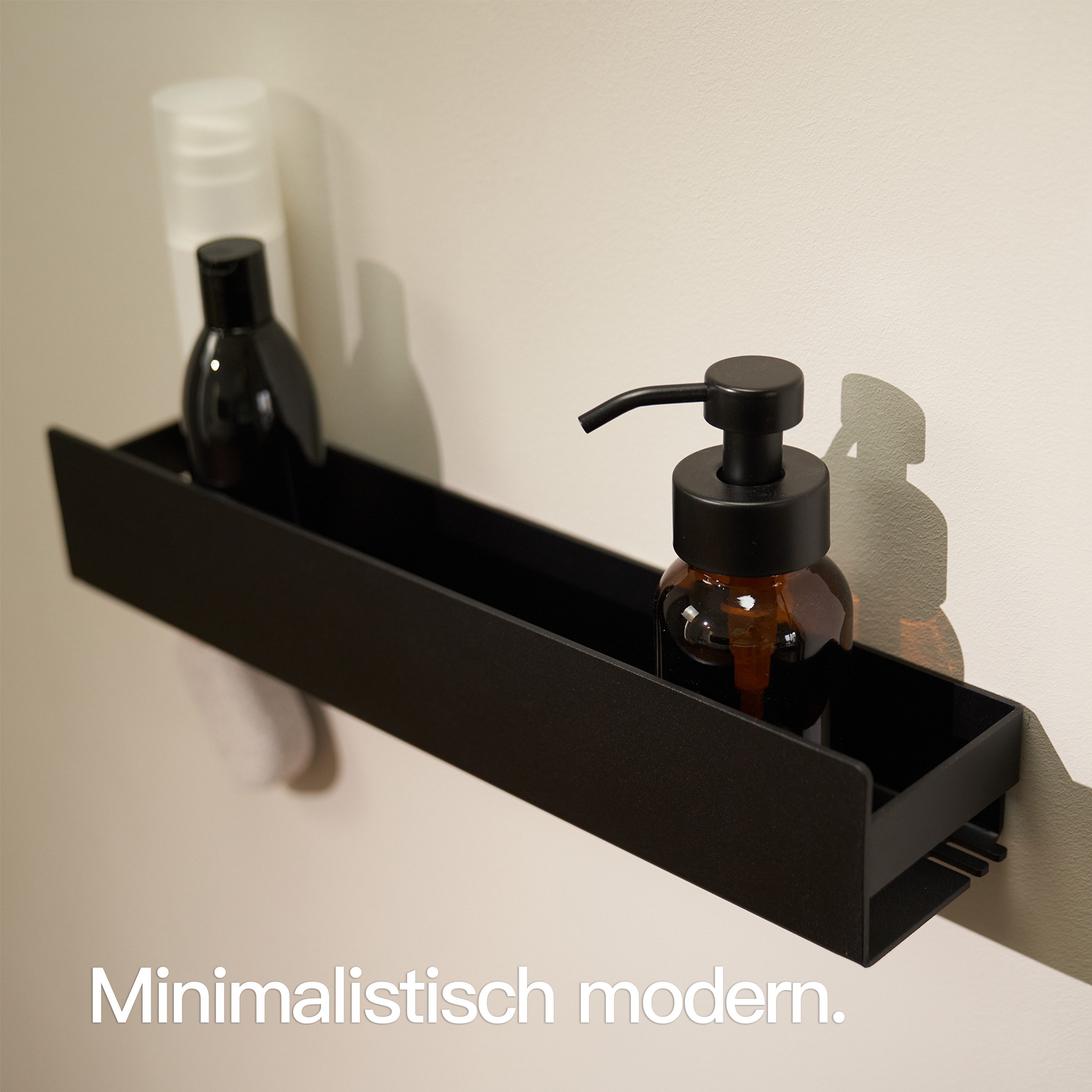 Designfabrik Hamburg Duschablage ohne Bohren, Badezimmer Regal, Badregal, D günstig online kaufen