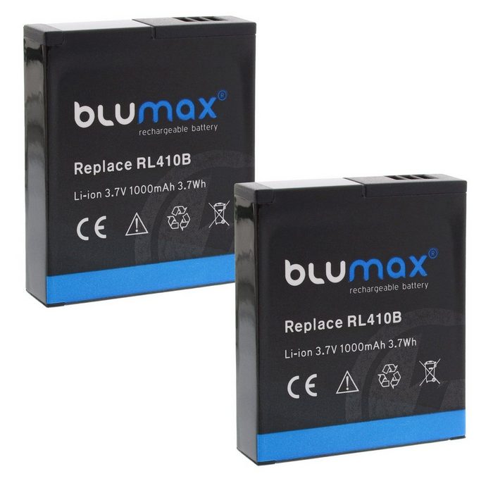 Blumax 2x RL410B Actioncam 230 240 400 410 1000 mAh Kamera-Akku