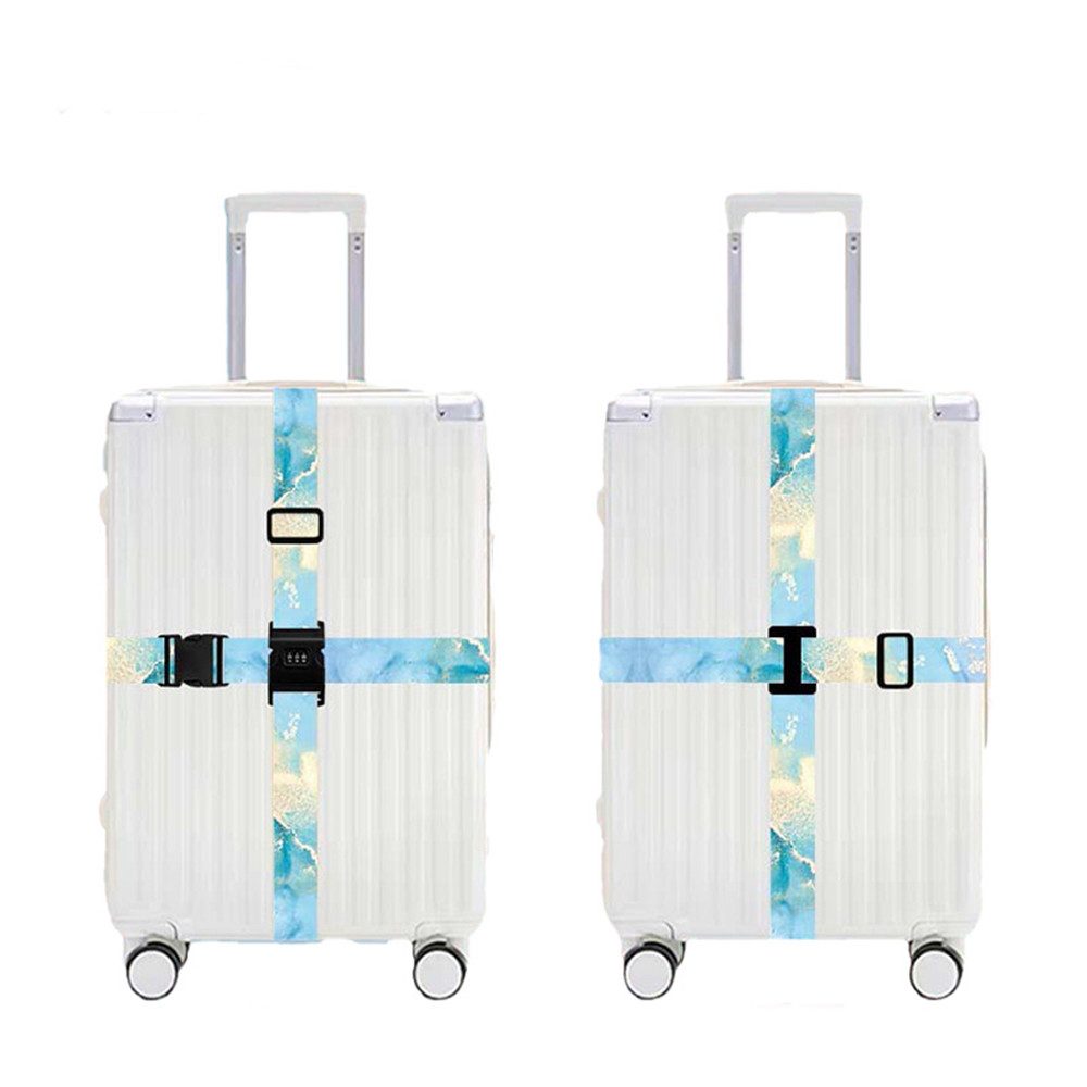 Coonoor Koffergurt 2 Stück kofferband auffällig,koffergurt mit zahlenschloss, (Einstellbar kofferband Gurt,koffergurt kreuzgurt,Luggage Strap), Für 20-28-Zoll-Koffer