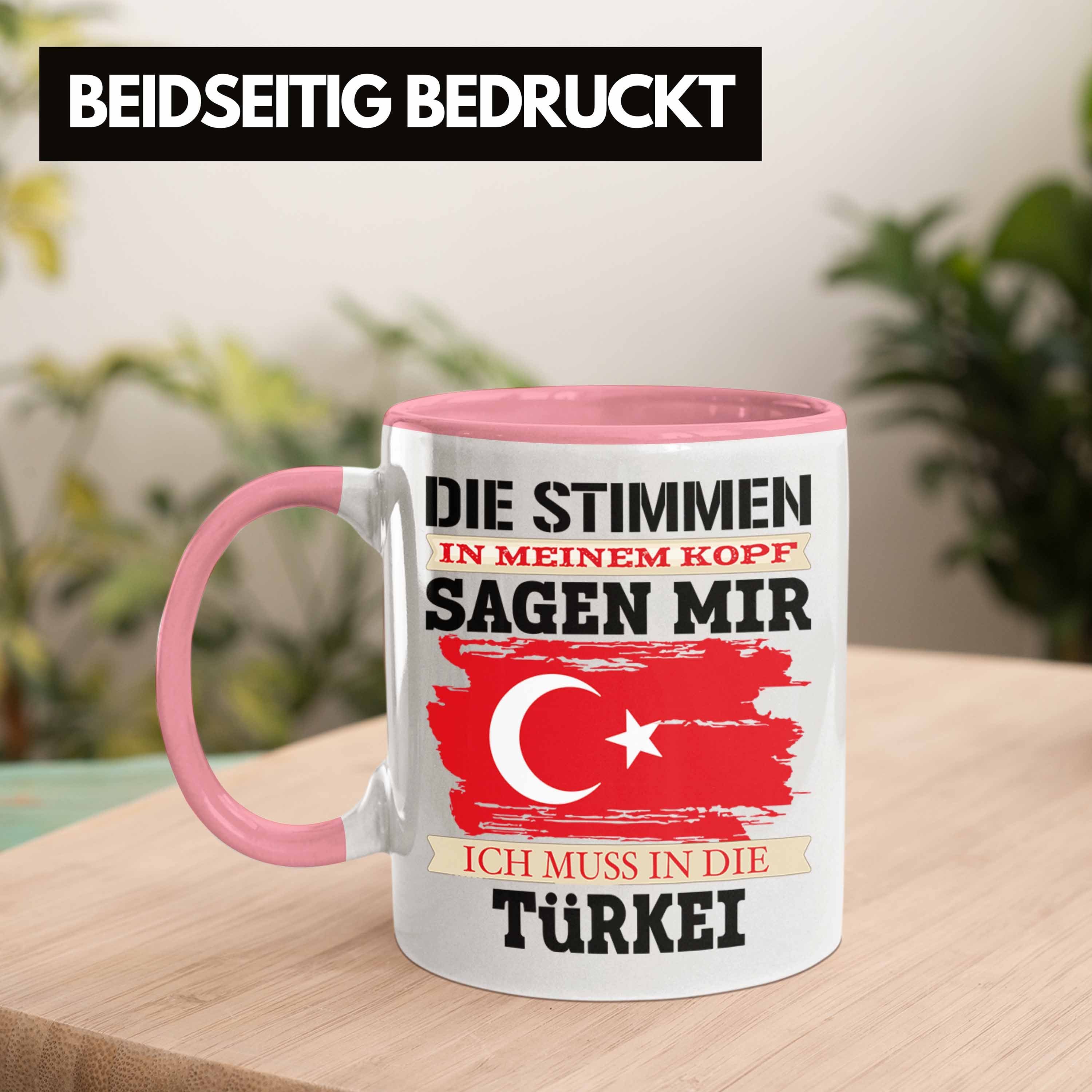 Trendation Türkei Land Urlaub - für Geschenk Türken Rosa Trendation Tasse Tasse