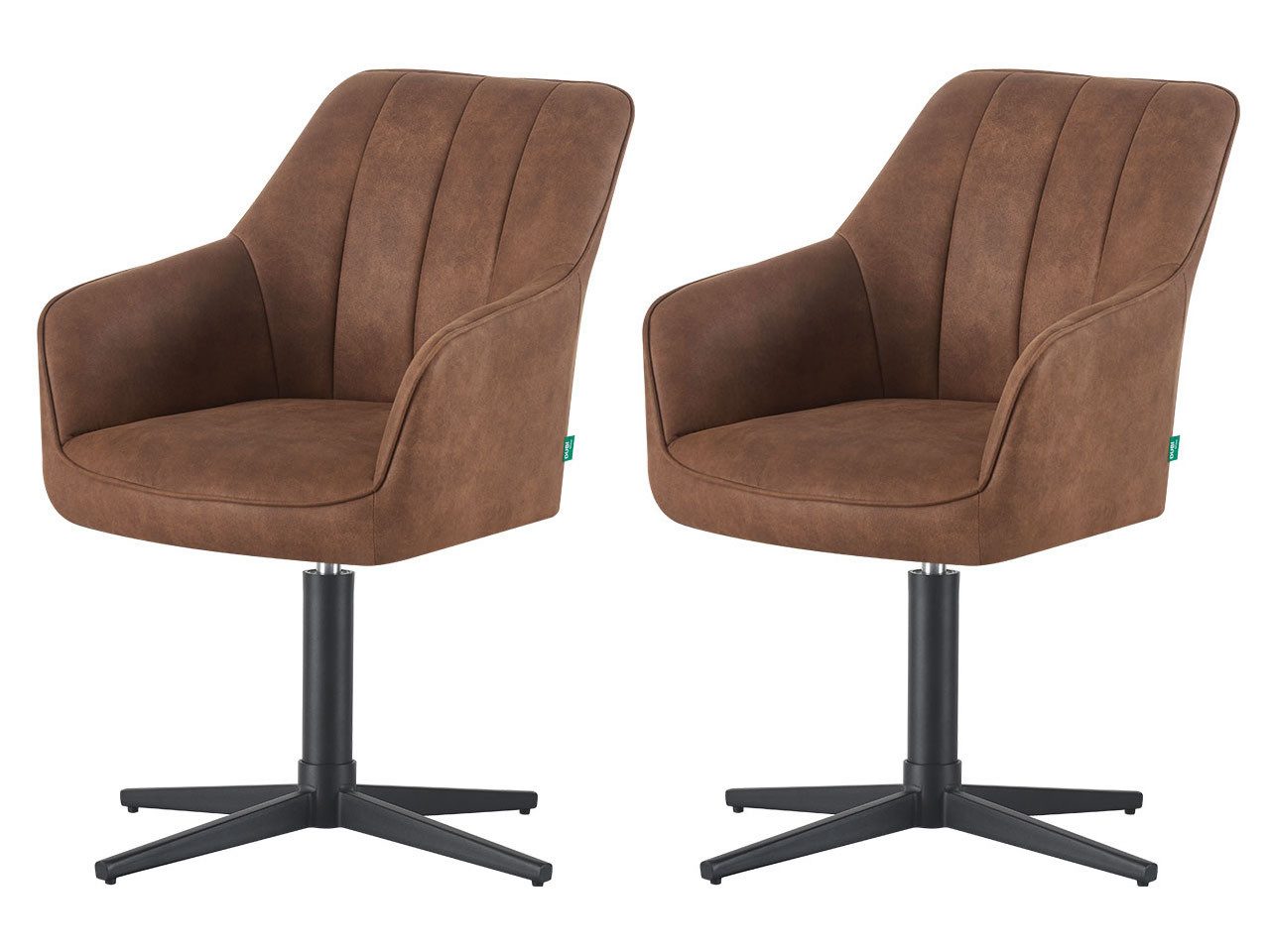 DUBI Möbel Drehstuhl THOMAS-NIKA 2er-Set, X-Gestell 360° drehbar mit Rückholfunktion 2er-Set. Reduzierter Preis € 359,99. Unverbindliche Preisempfehlung € 539,99