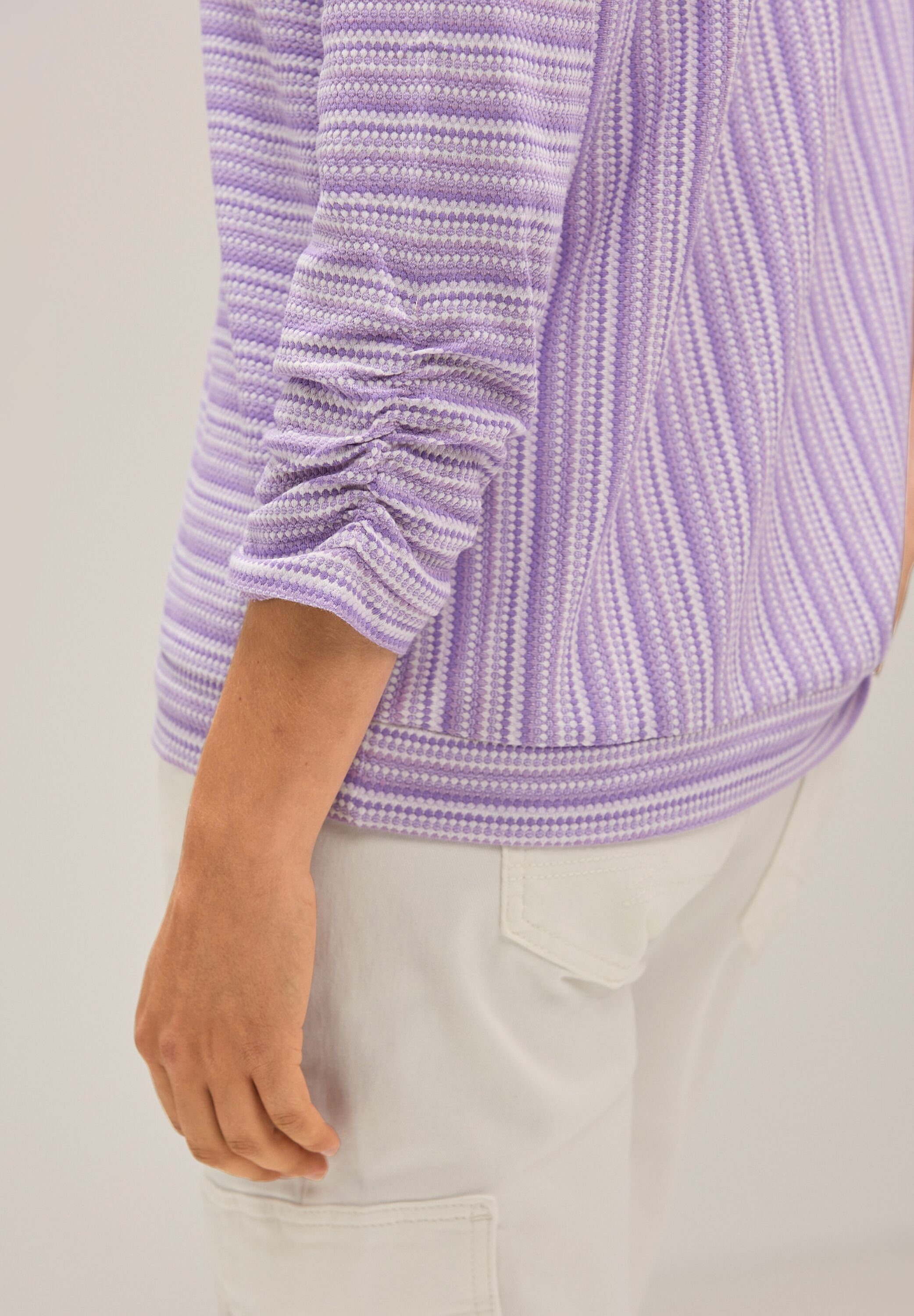 3/4-Arm-Shirt soft pure ONE lilac mit U-Boot-Ausschnitt STREET